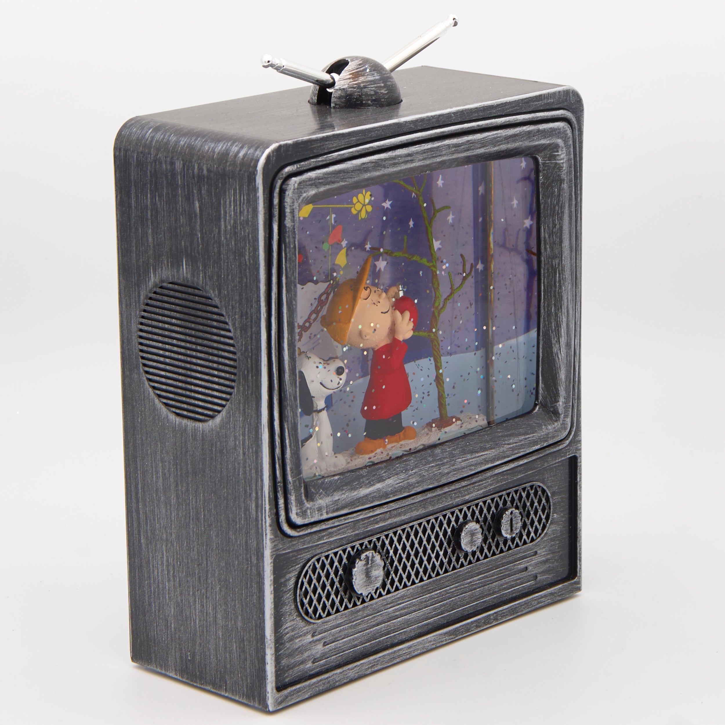 Peanuts Snoopy & Charlie Brown by a Tree Swirl TV - Confetti Lites