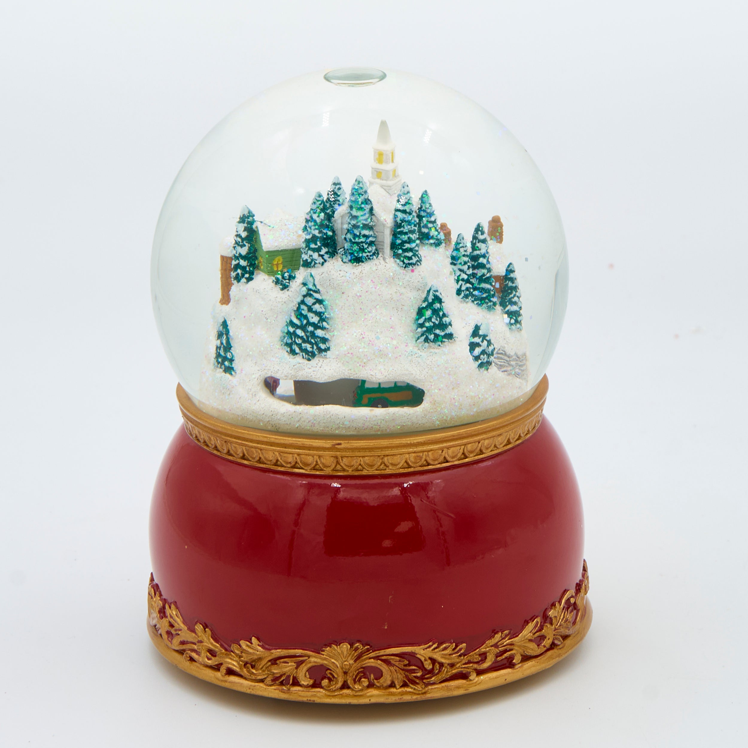 Glitterdome Musical Town with Rotating Cars – "I'll Be Home for Christmas" Tune