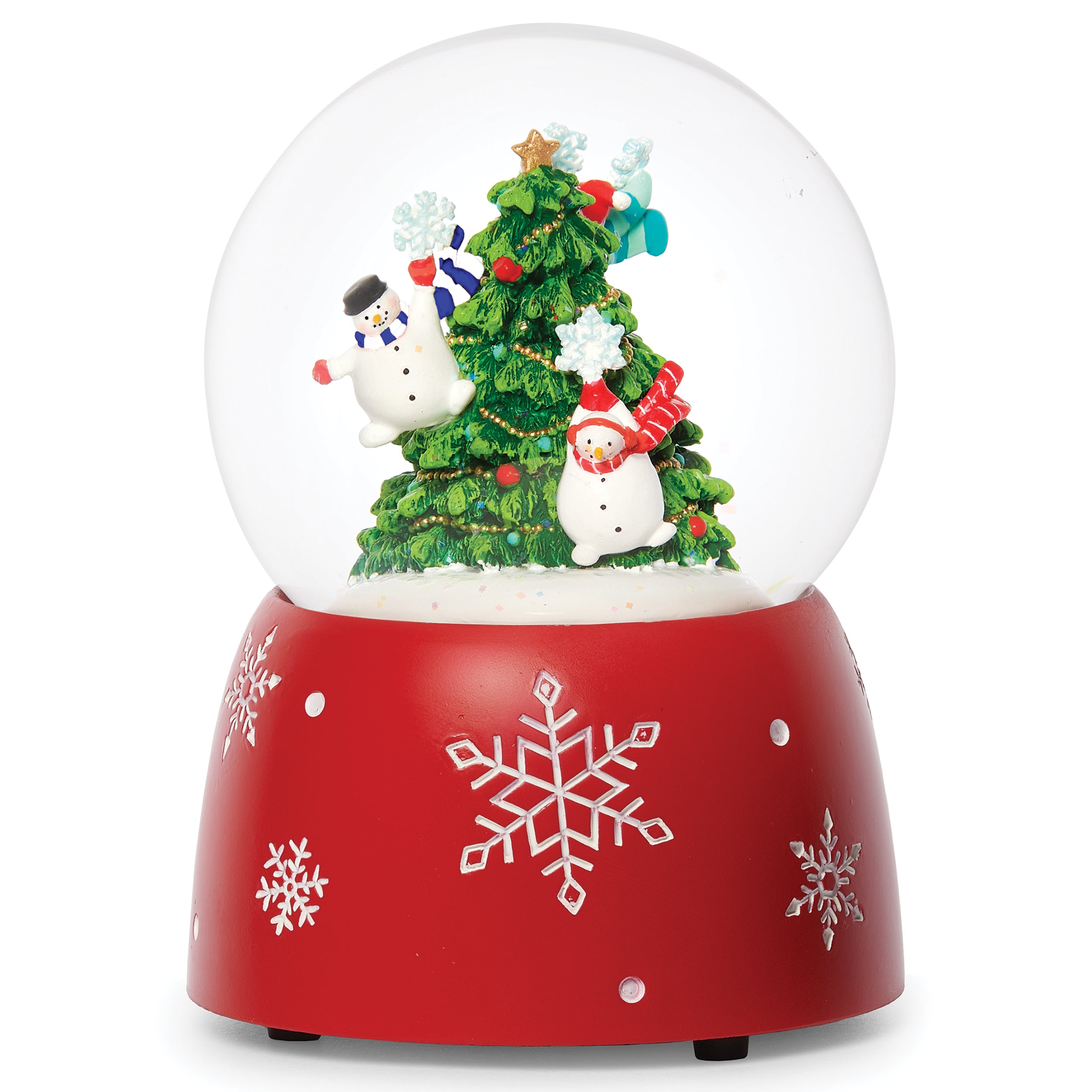 Glitterdome Musical Snowmen Rotating Tree – "Deck the Halls" Tune