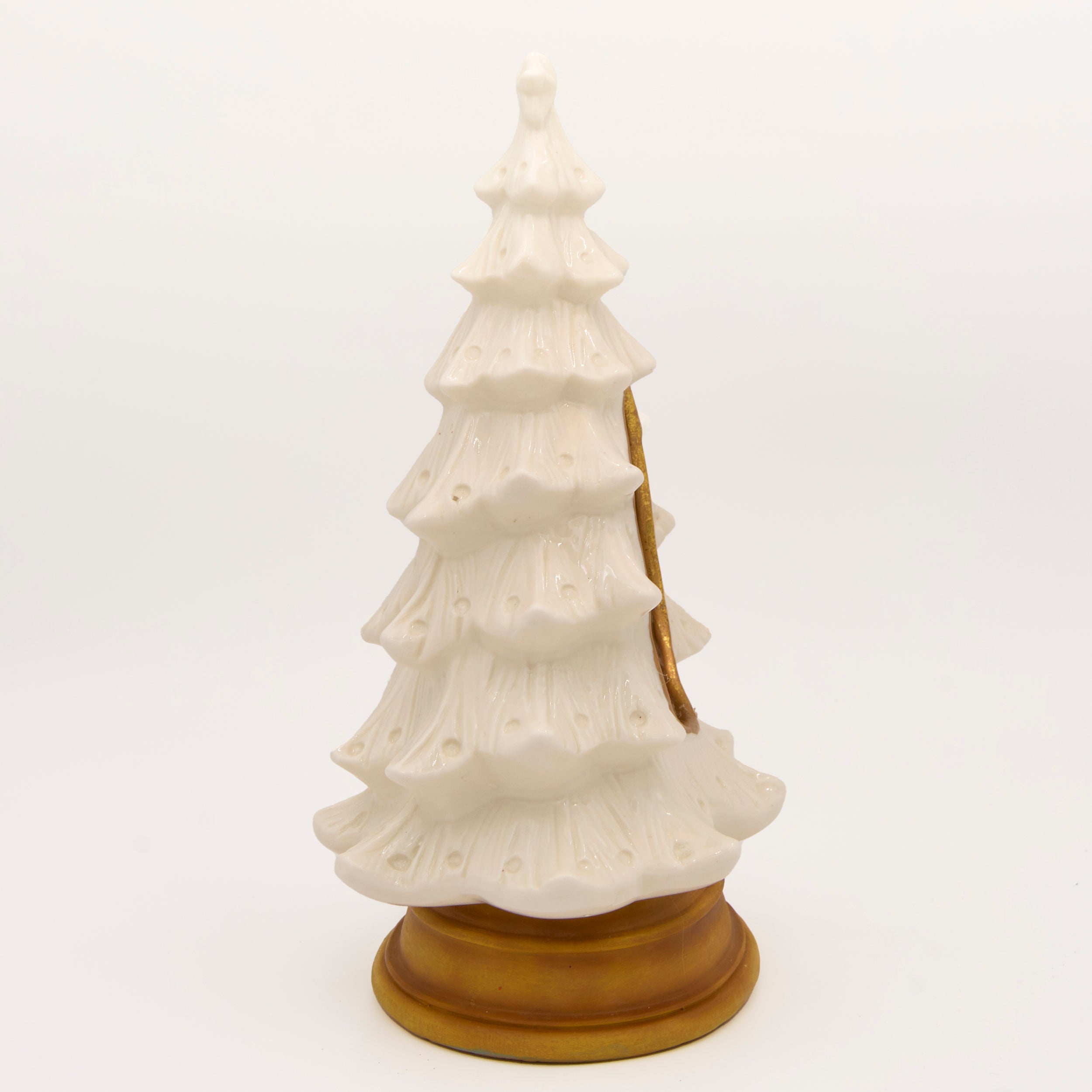 Lighted White Tree with Carolers