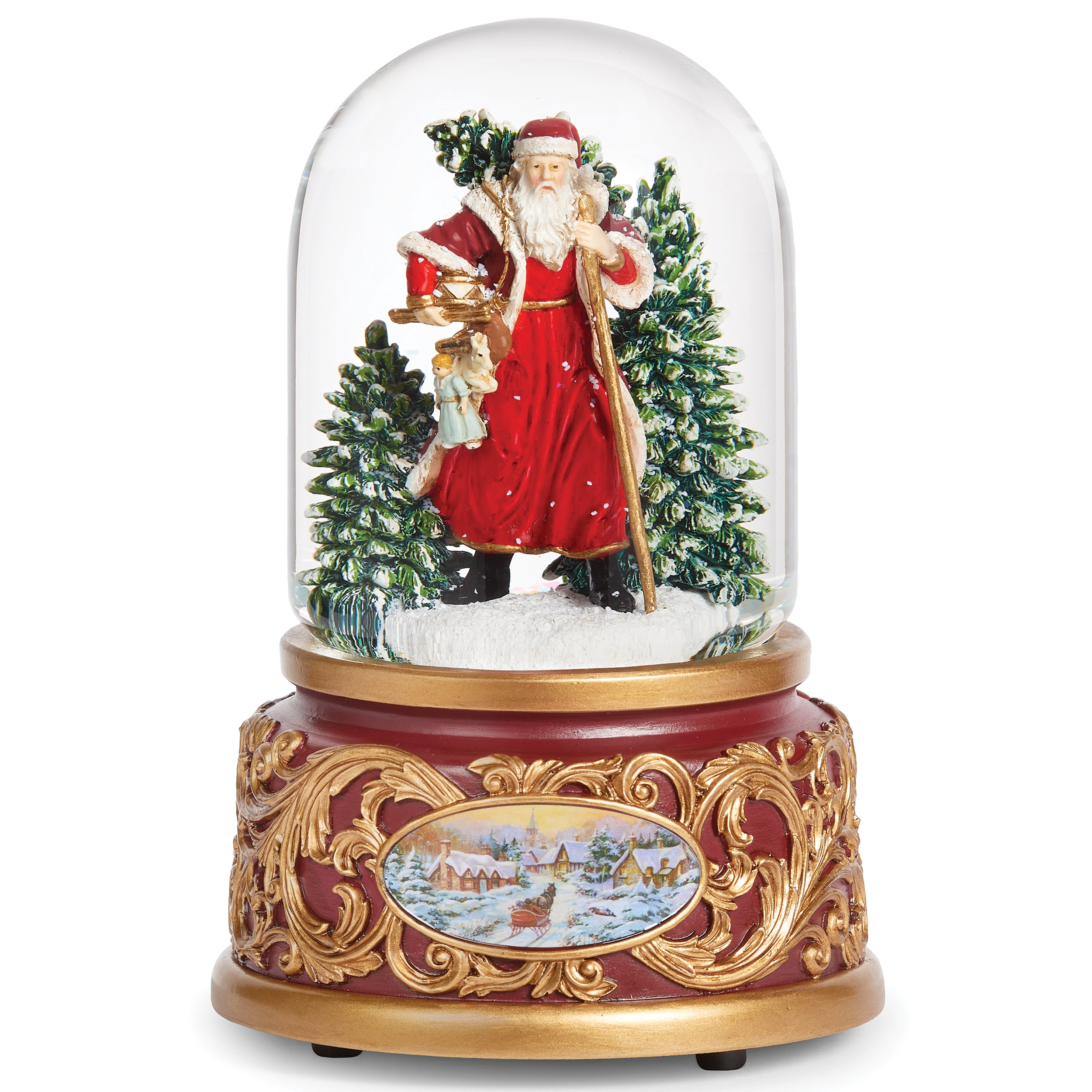 Glitterdome Musical Victorian Santa – "Jolly Old St. Nicholas" Tune