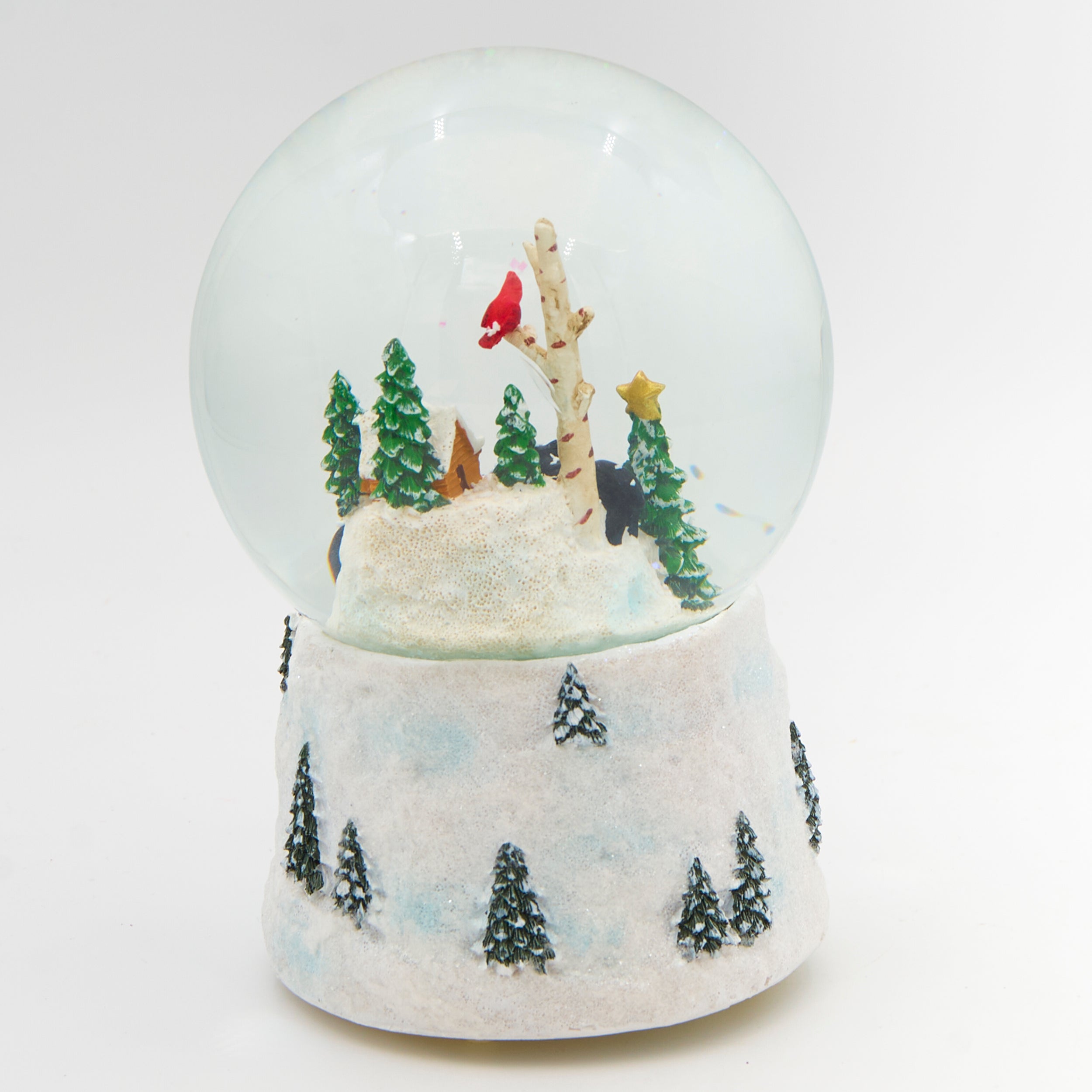 Glitterdome Musical Swirl Black Bear Family – "We Wish You a Merry Christmas" Tune