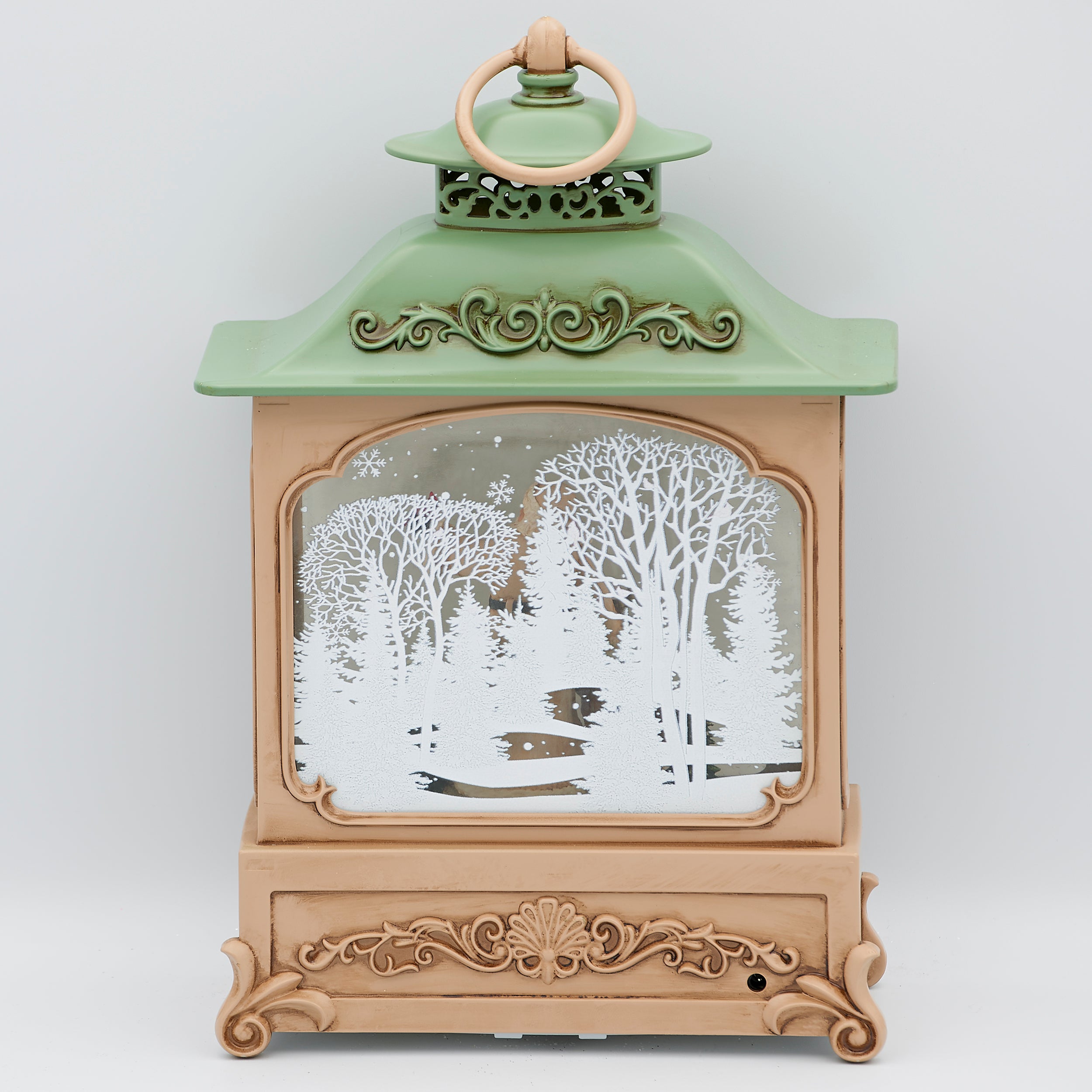 Confetti Lites Lighted Swirl Lantern with Santa & Reindeer