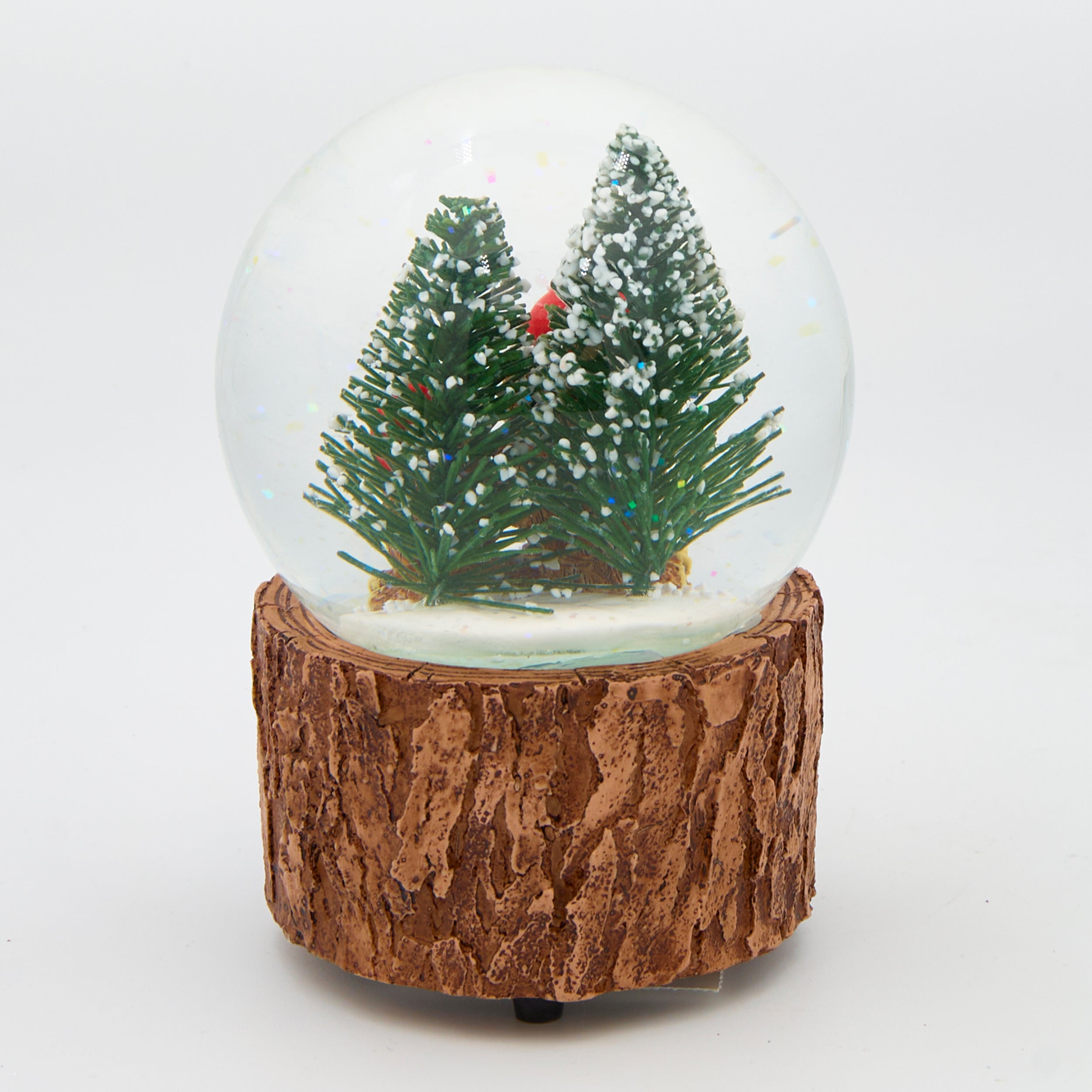 Glitterdome Musical Owls with Santa Hats – "Deck the Halls" Tune