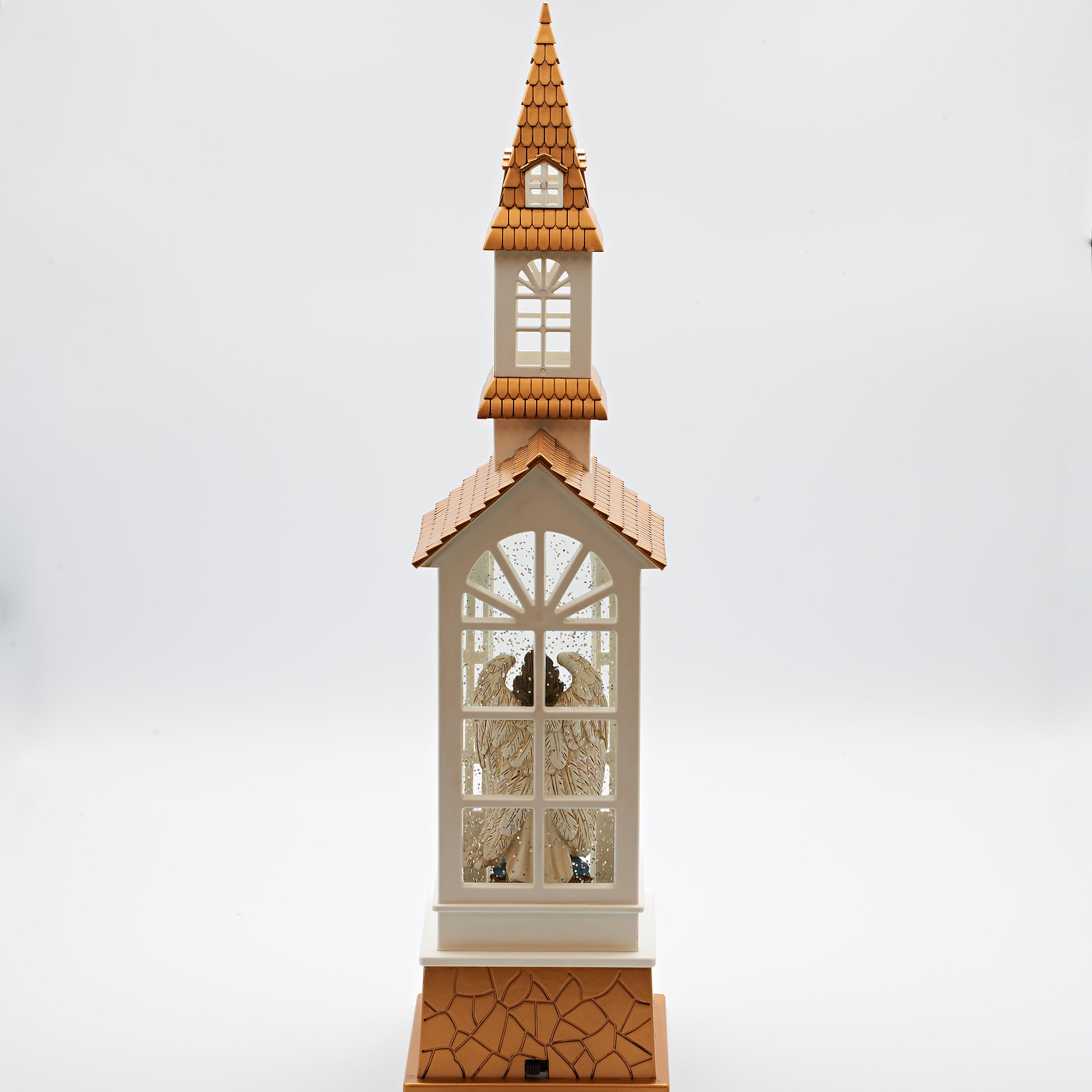 Confetti Lites Lighted Swirl Nativity Church with Holy Family