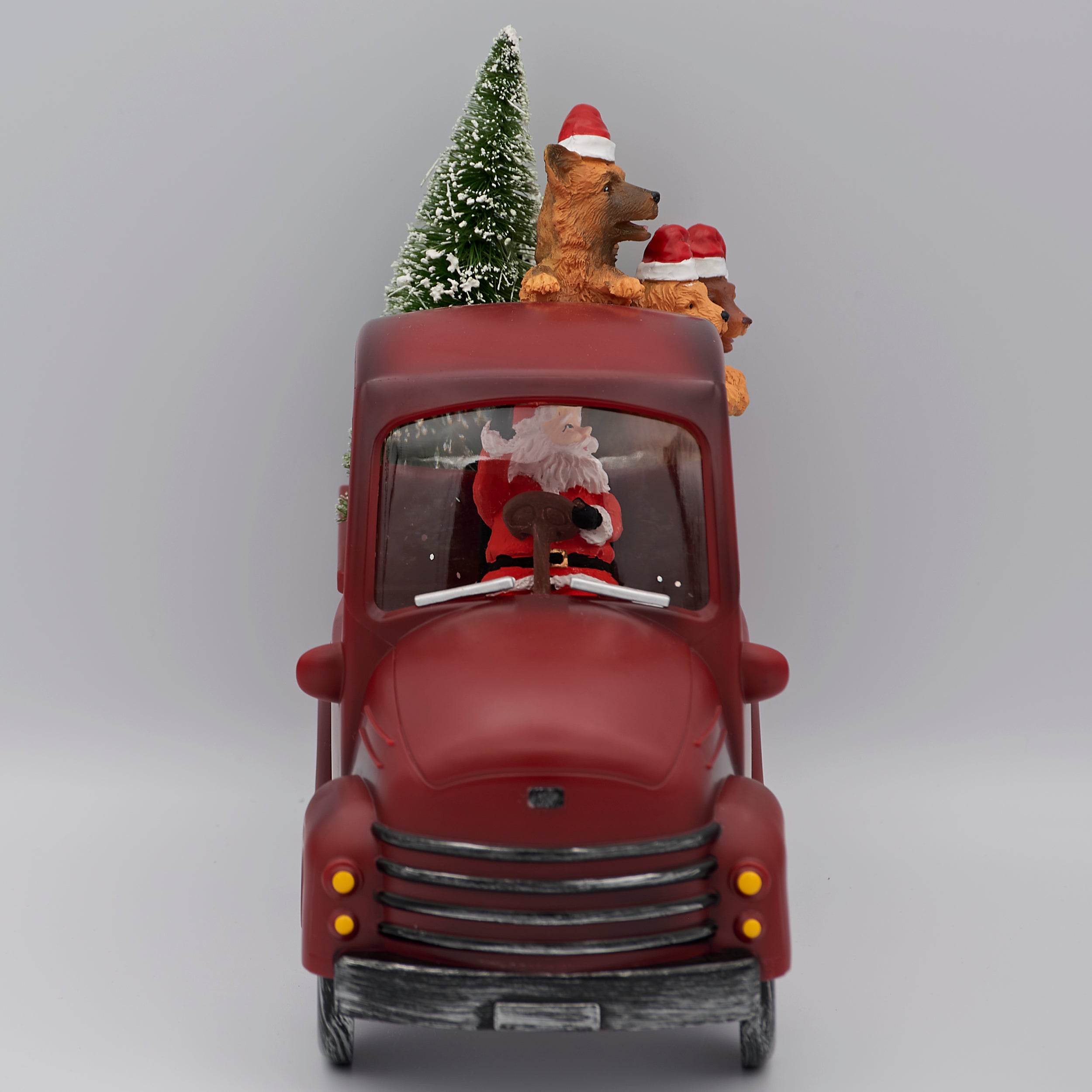 Confetti Lites Lighted Swirl Vintage Truck with Santa & Festive Pups