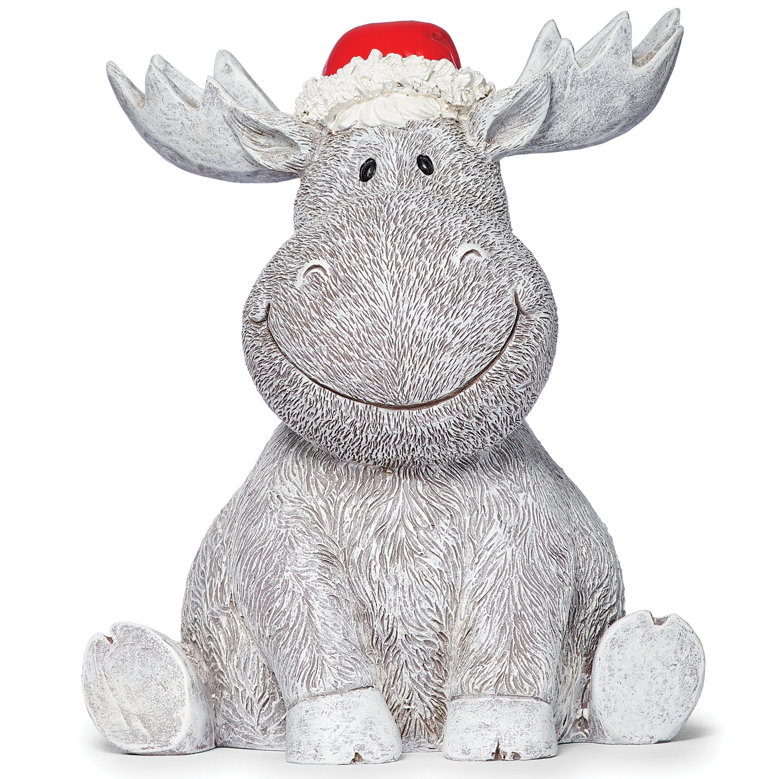Pudgy Pals Christmas Moose Garden Statue