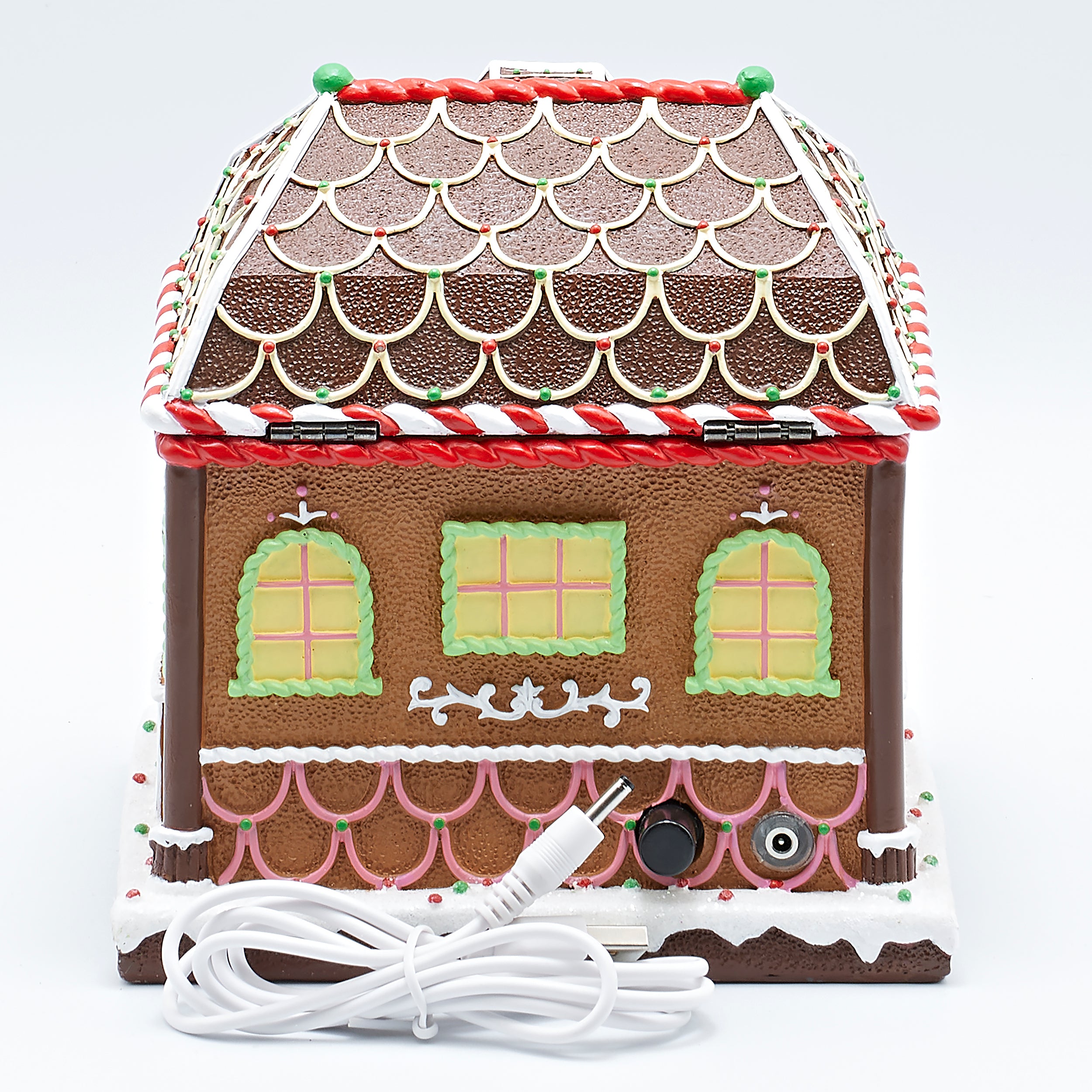 Amusements Gingerbread House Box Lighted Musical with Rotating Figures