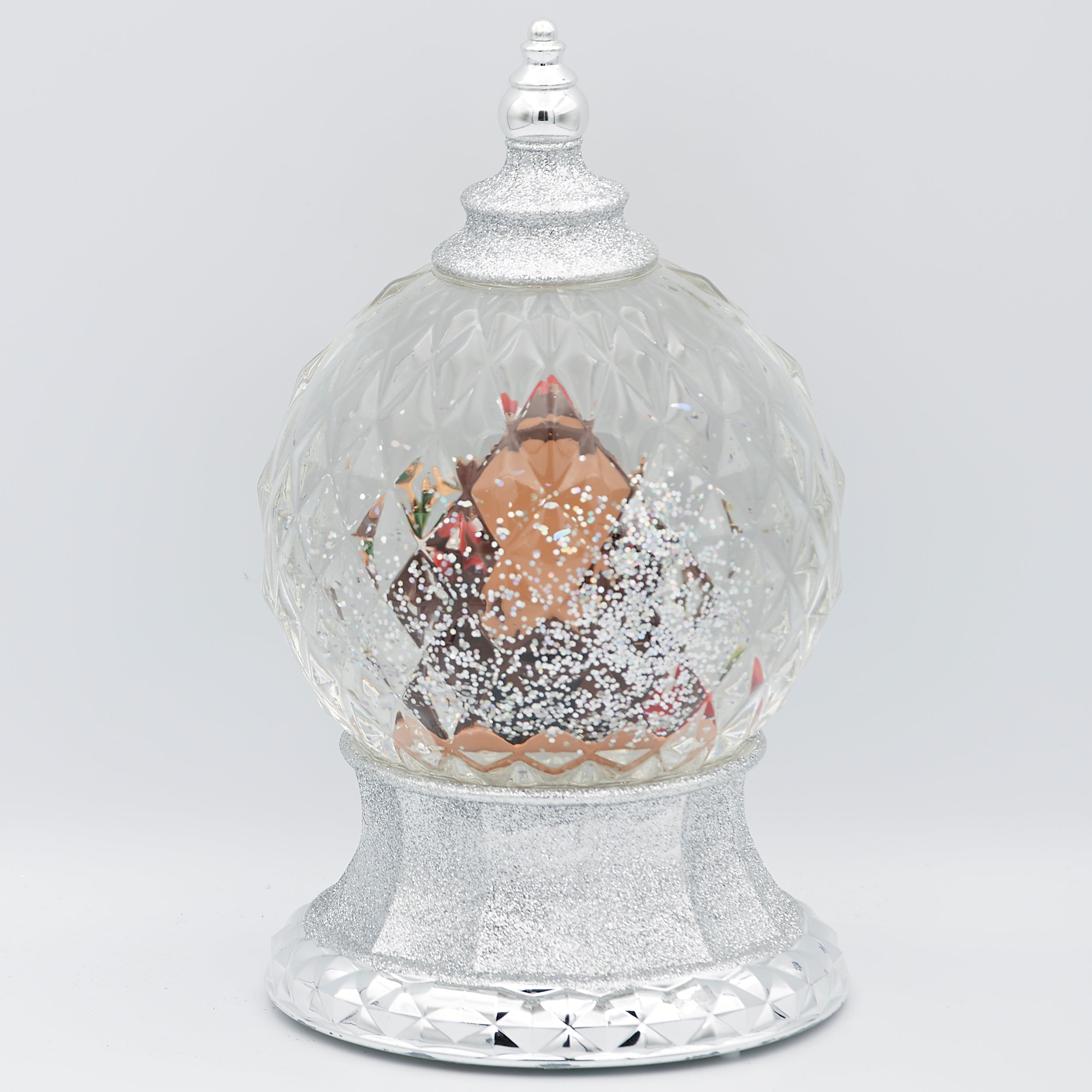 Confetti Lites Lighted Swirl Faceted Dome with Santa's List