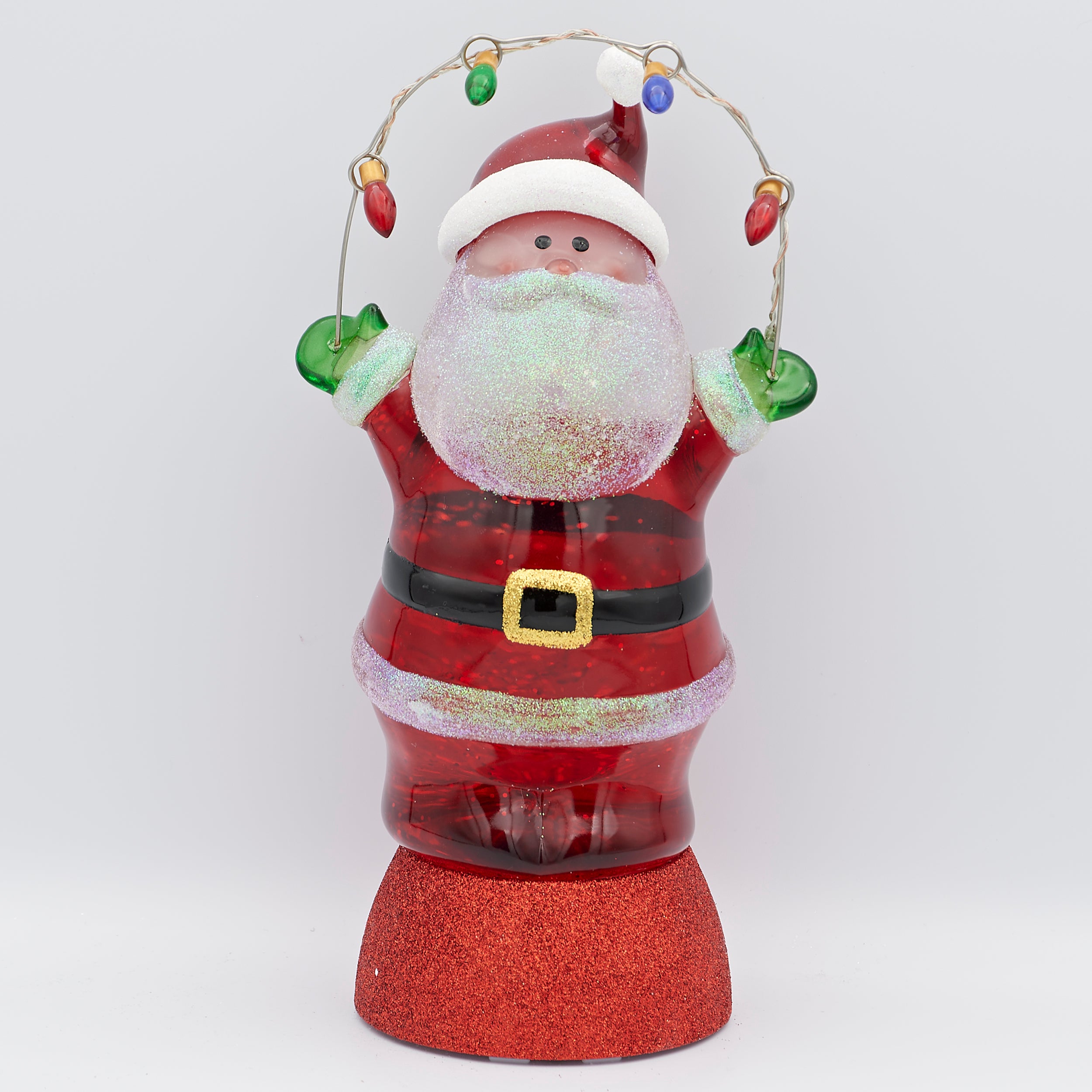 Confetti Lites Lighted Swirl Santa Holding String Lights