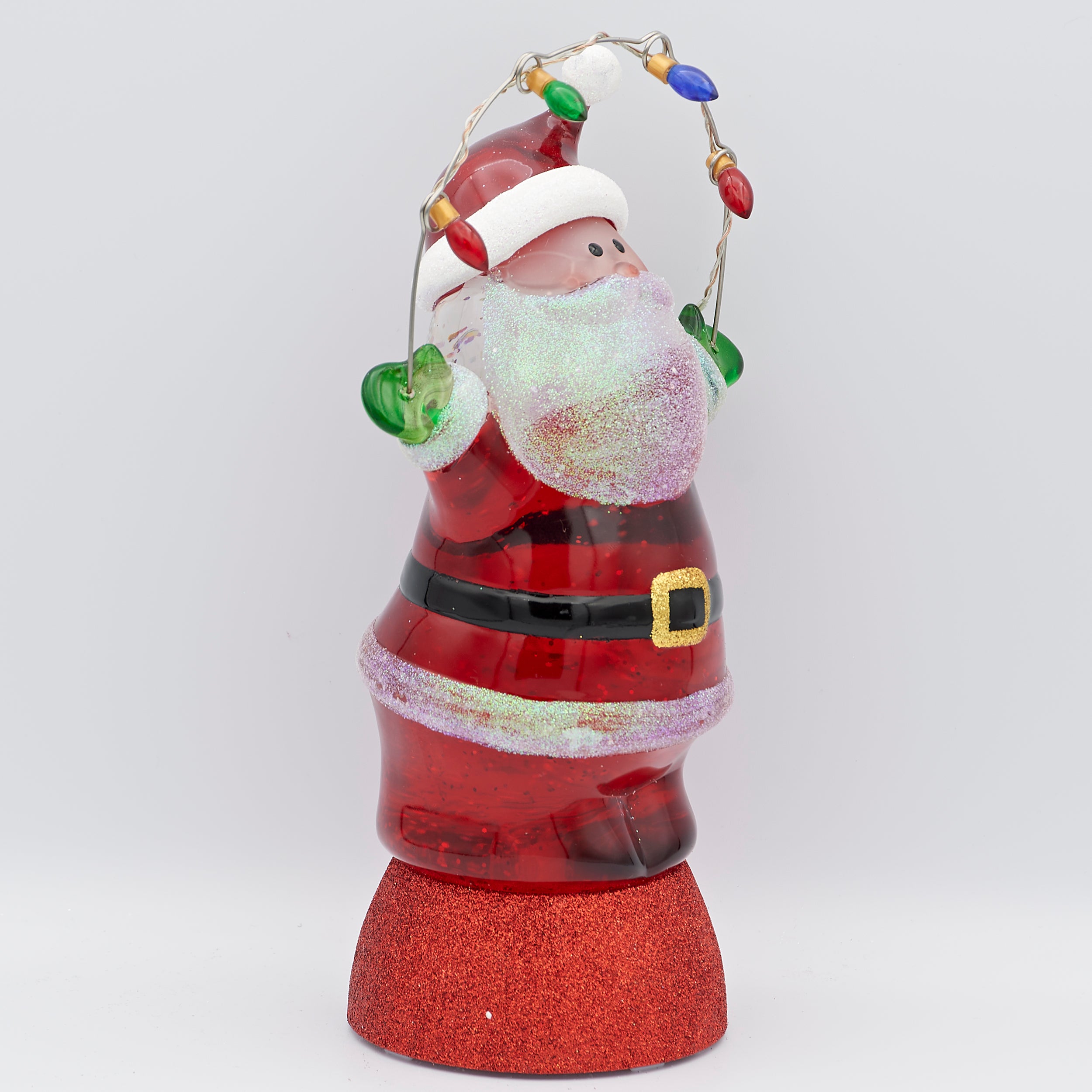 Confetti Lites Lighted Swirl Santa Holding String Lights