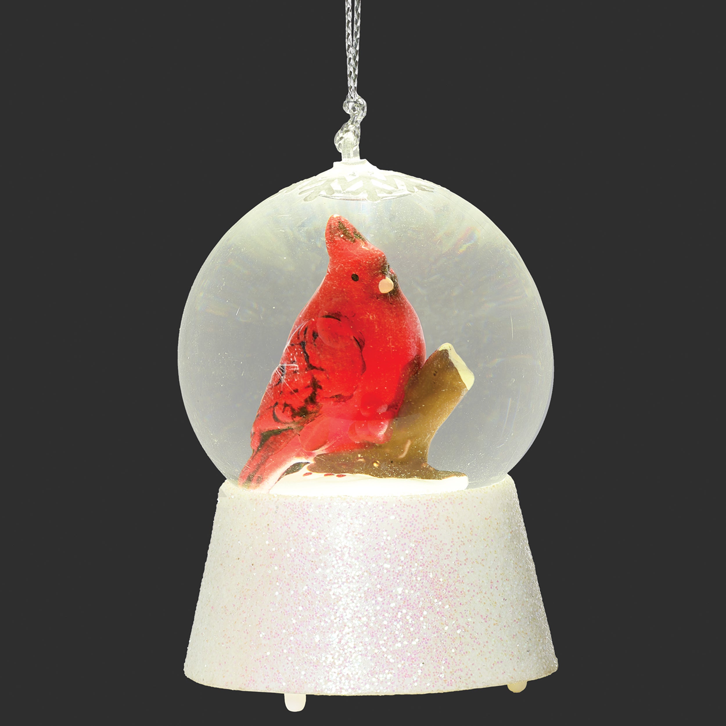 Lighted Cardinal Waterglobe Ornament – Merry Lites
