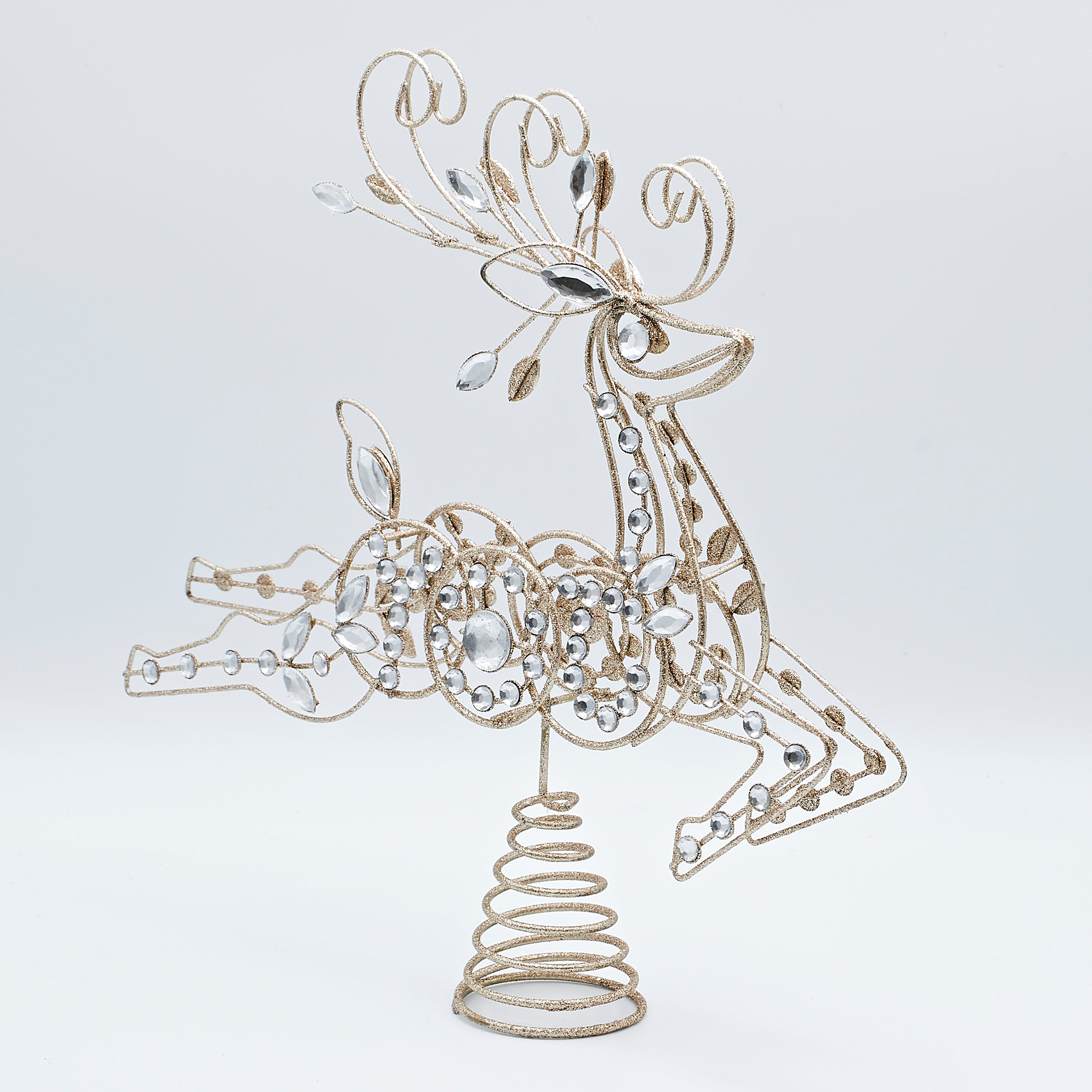 Crystal & Wire Reindeer Treetopper