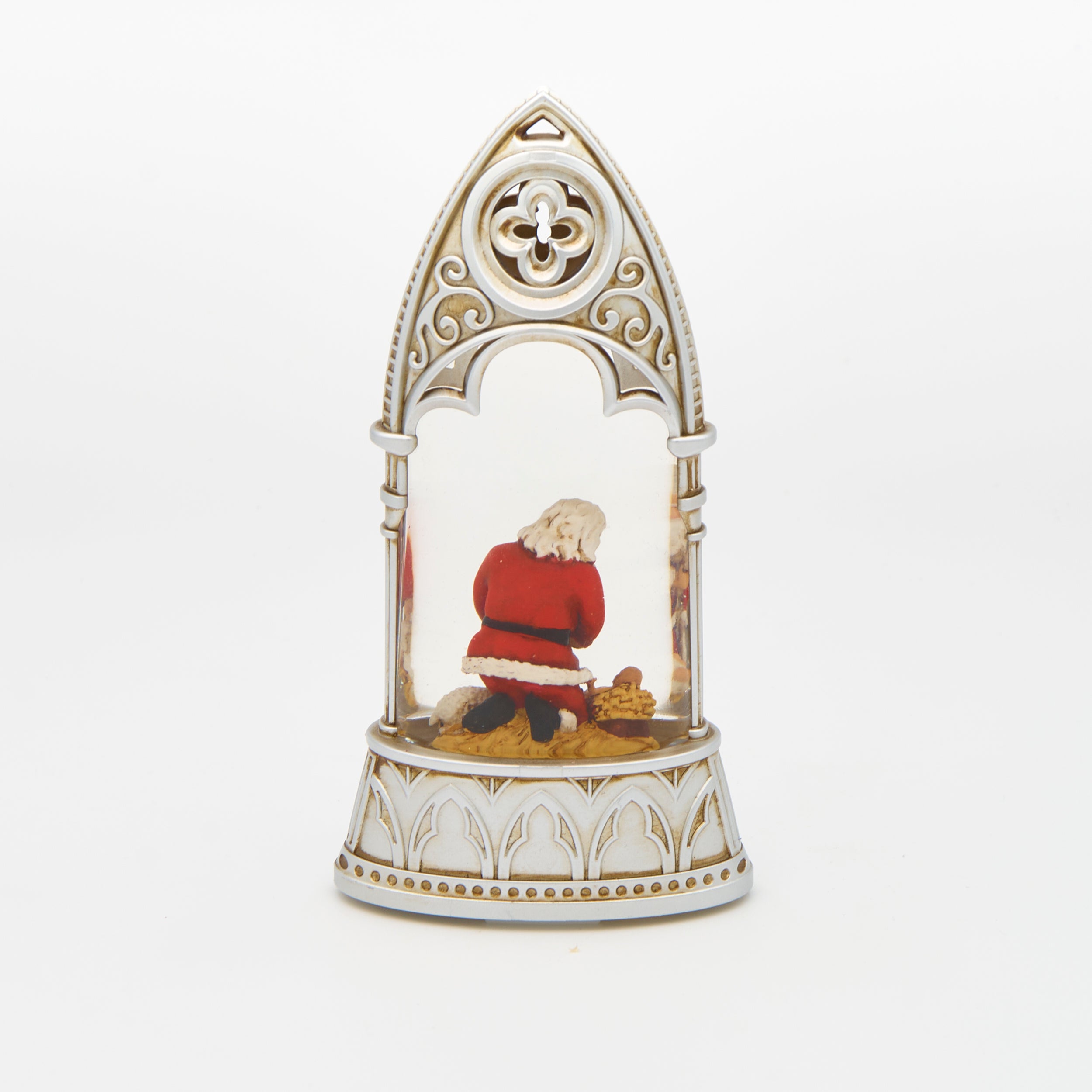 Lighted Kneeling Santa Arch – Shimmering Merry Lites