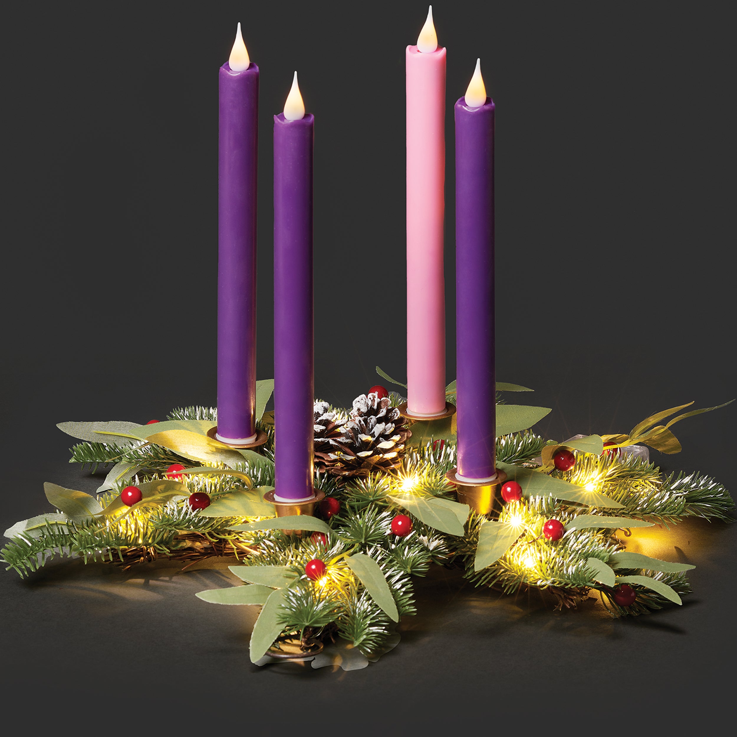 Lighted Snowflake Advent Candle Holder
