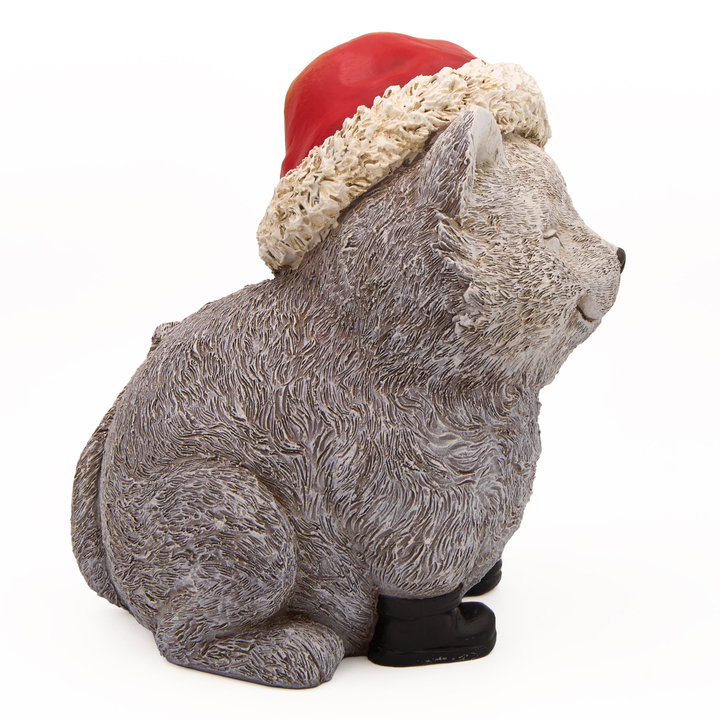 Pudgy Pals Christmas Kitty Garden Statue