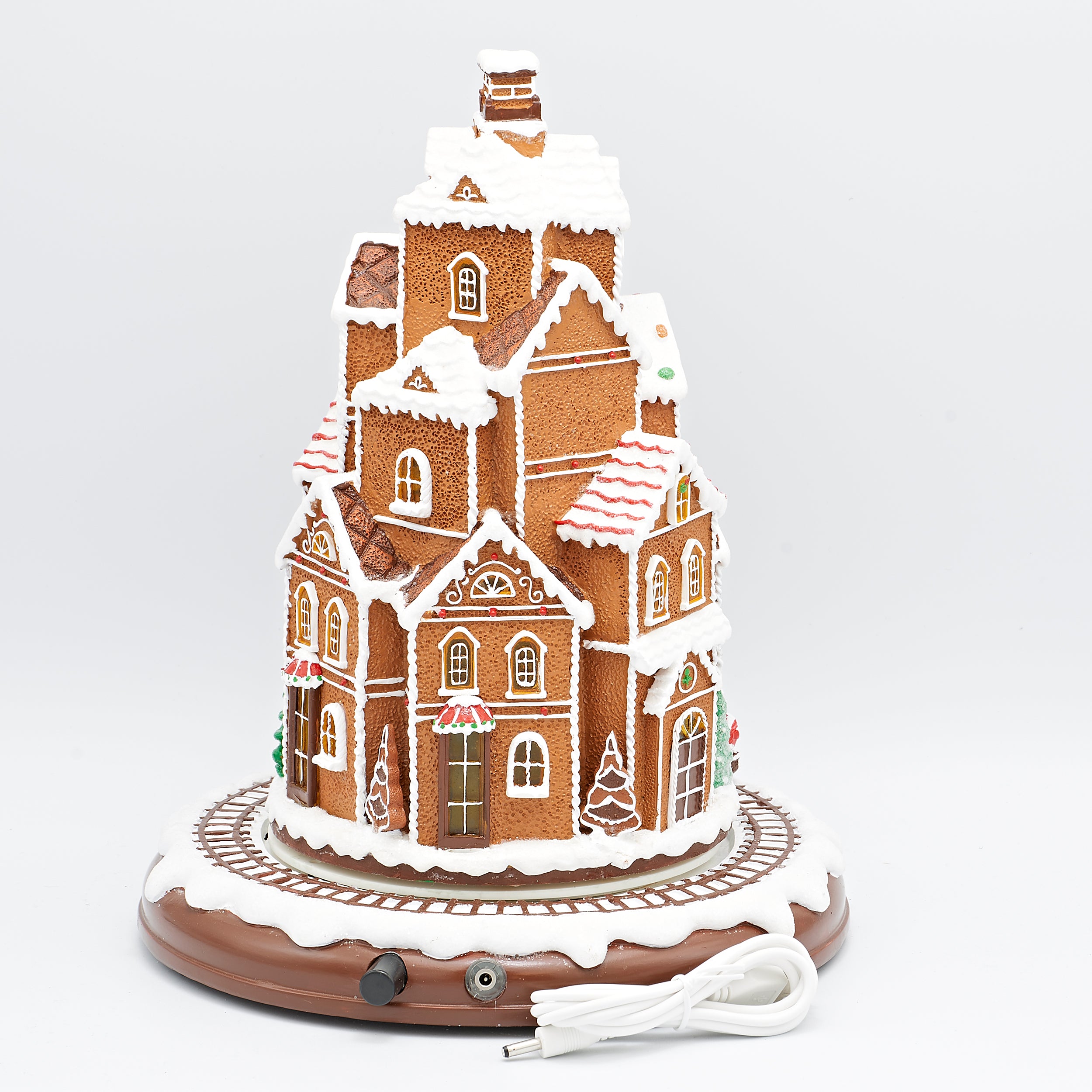 Amusements Lighted Musical Gingerbread Tower with Rotating Train