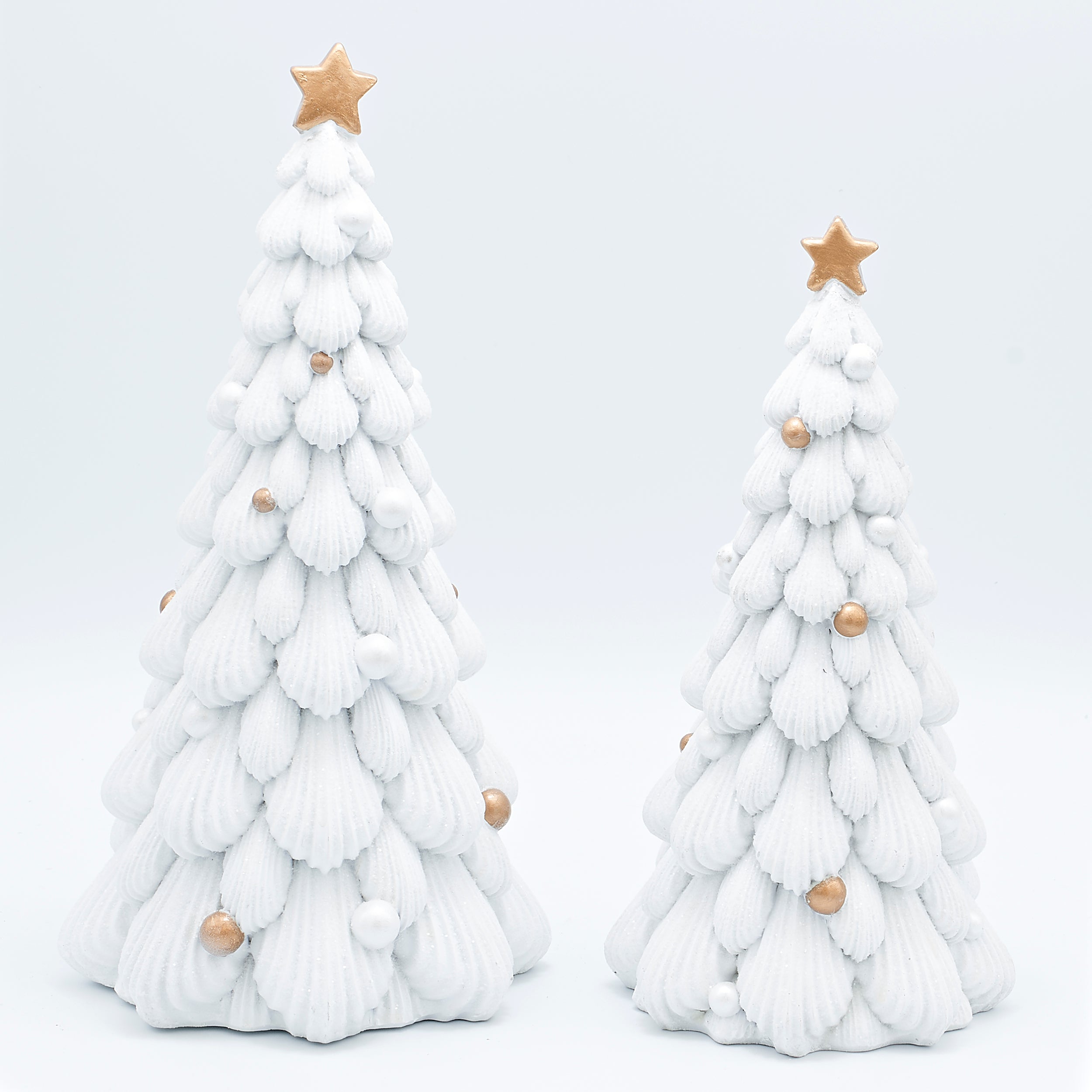 Piped Frosted Tree Set with Pearl Accents
