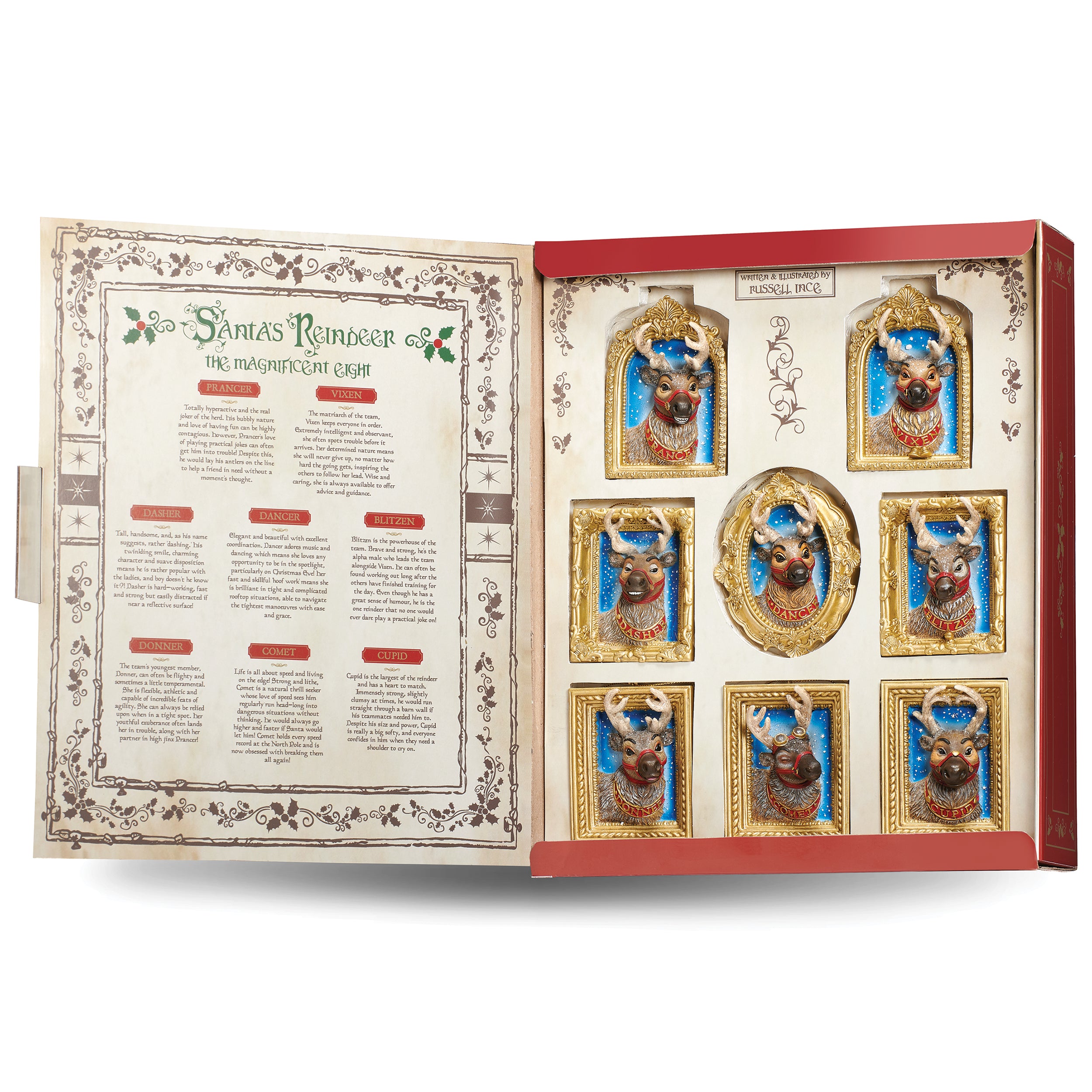 Santa's Reindeer: The Magnificent Eight Ornament Set
