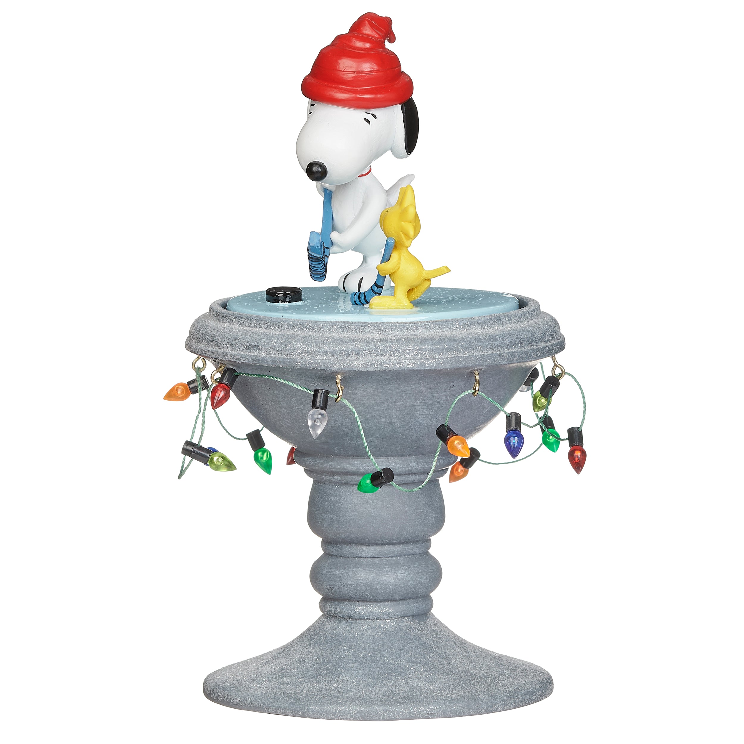 Peanuts Musical Birdbath Ice Rink with Rotation