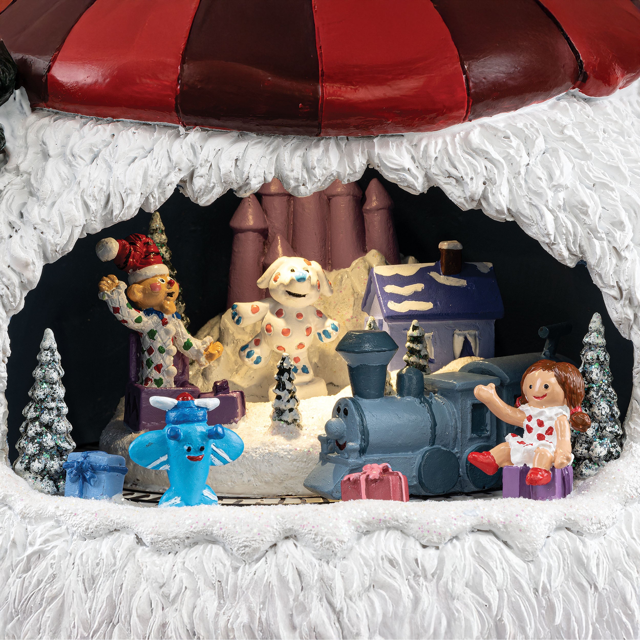 Mini christmas scene of toys