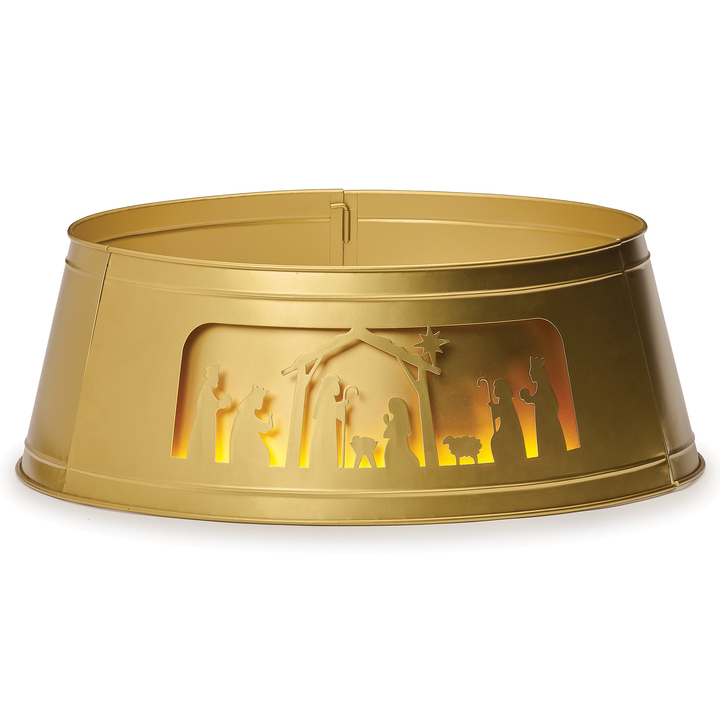Lighted Nativity Tree Collar