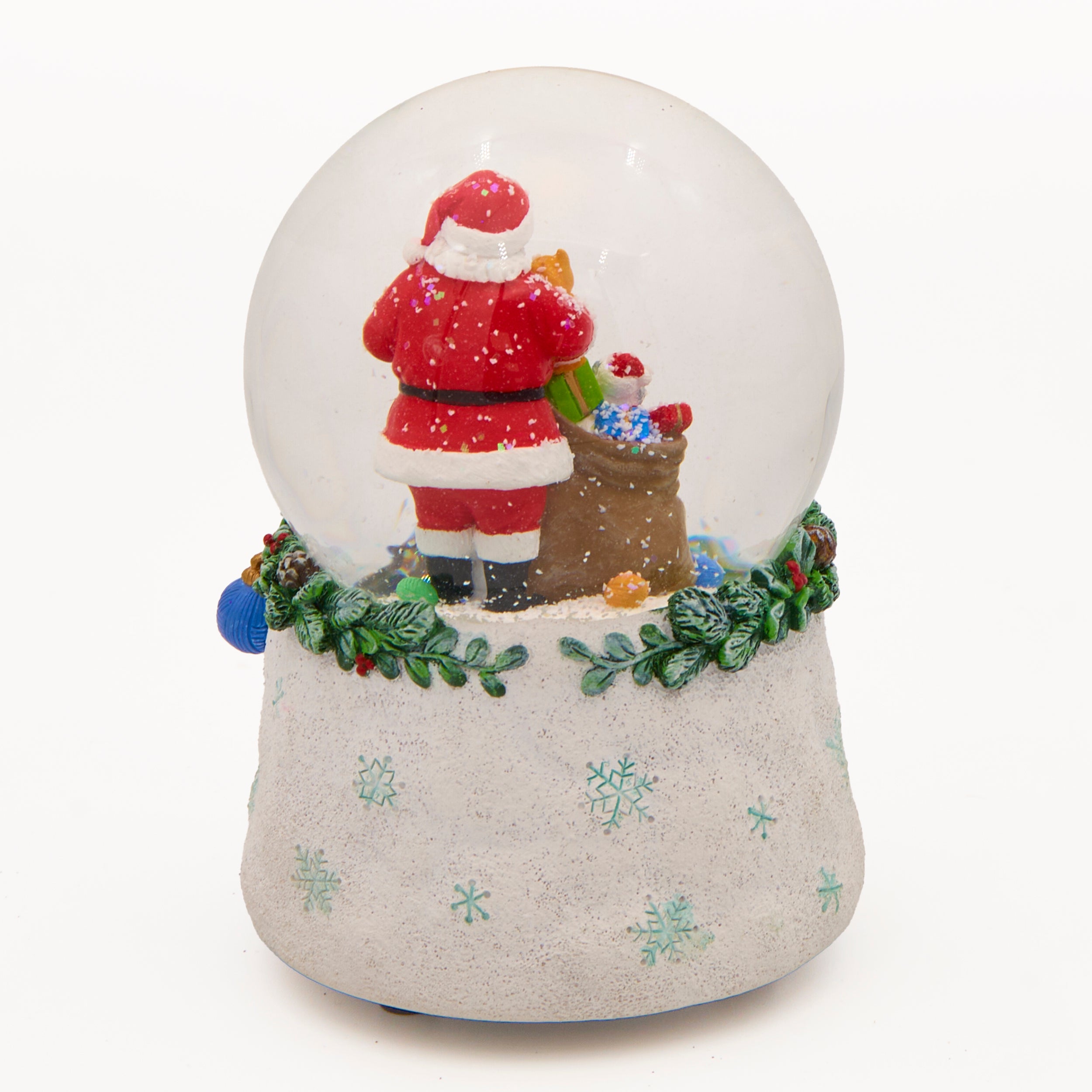 Glitterdome Musical Santa & Kittens - "We Wish You a Merry Christmas" Tune