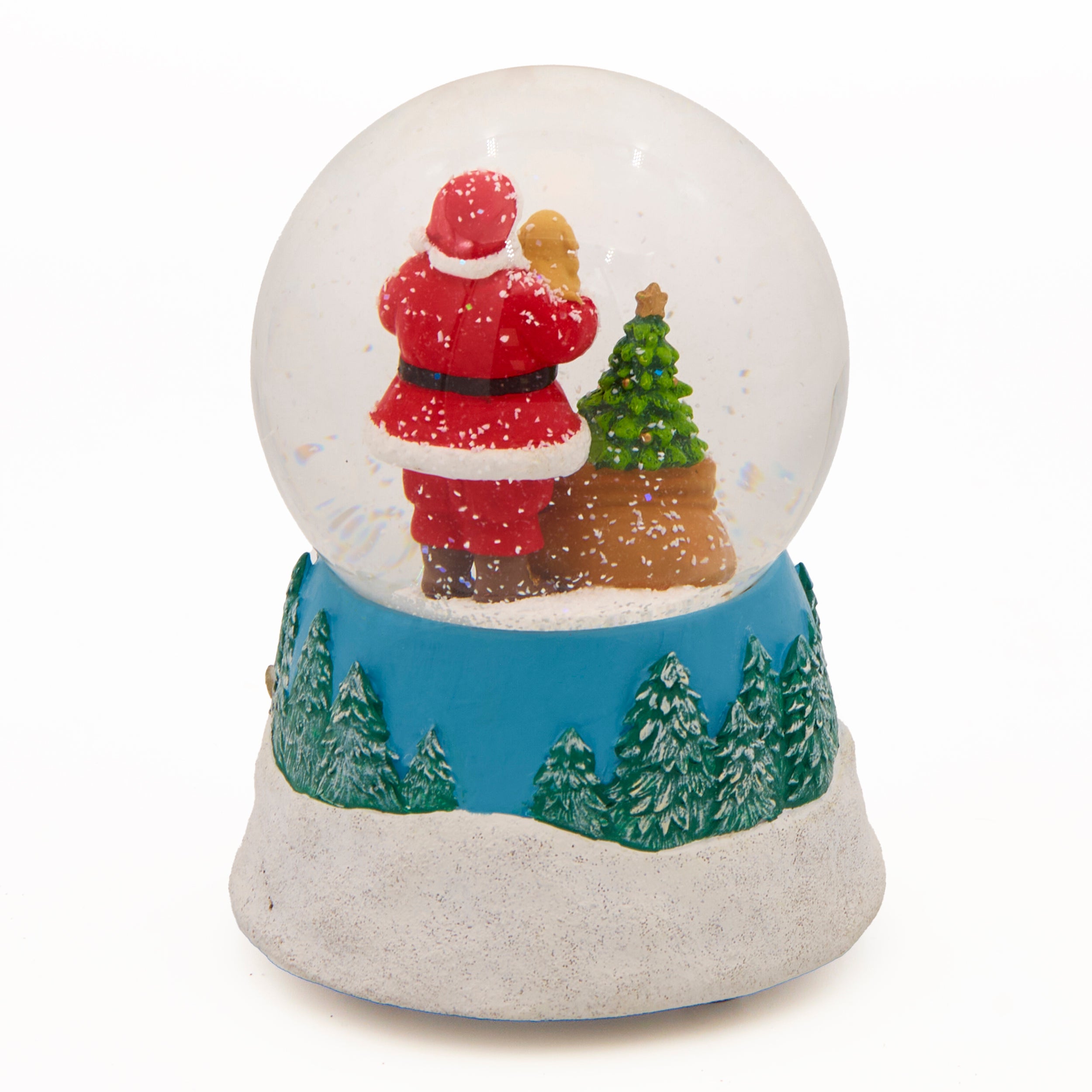 Glitterdome Musical Santa with Puppies - " We Wish You a Merry Christmas" Tune