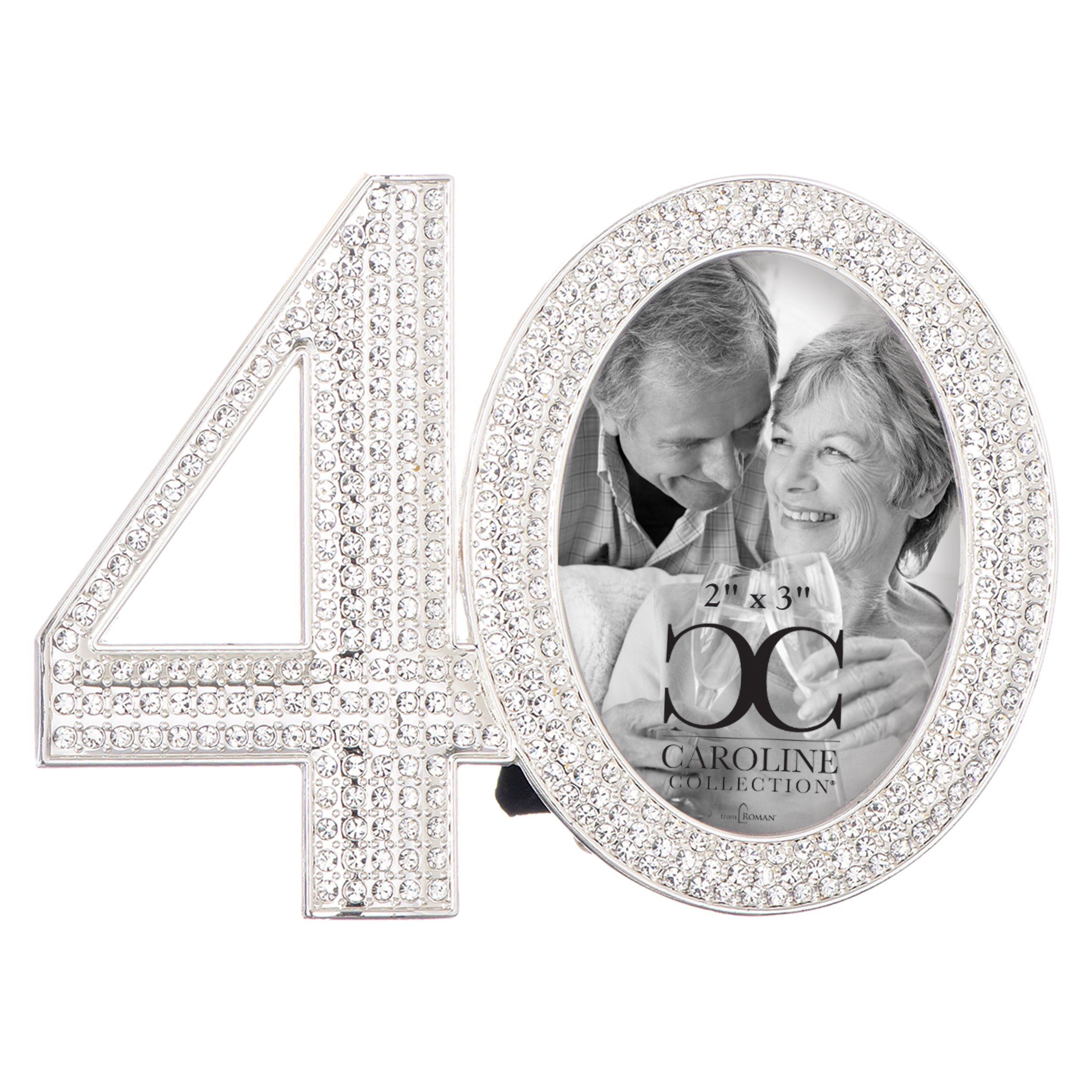 Caroline Collection 40th Anniversary Rhinestone Frame
