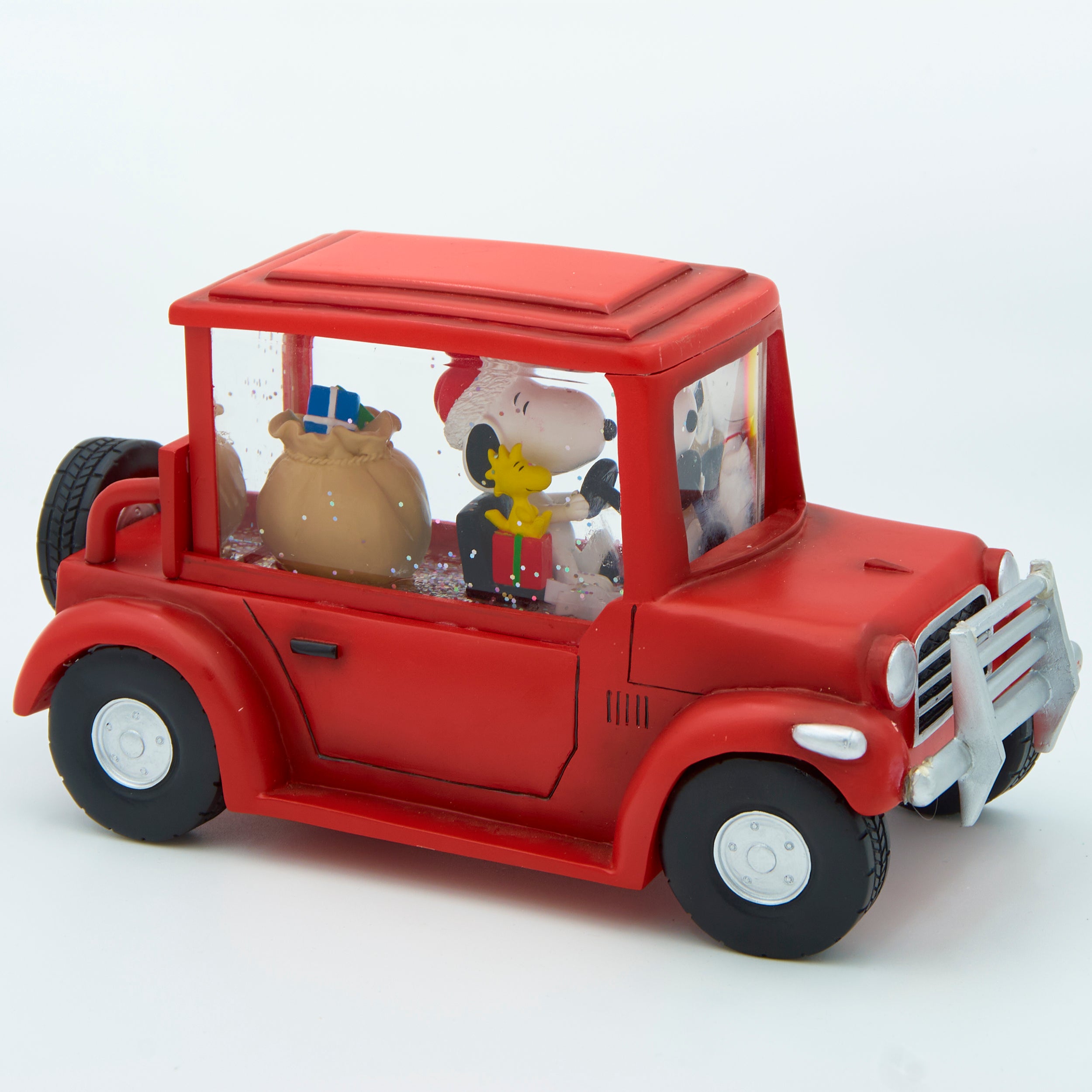 Peanuts Lighted Swirl Santa Snoopy in an ATV - Confetti Lites