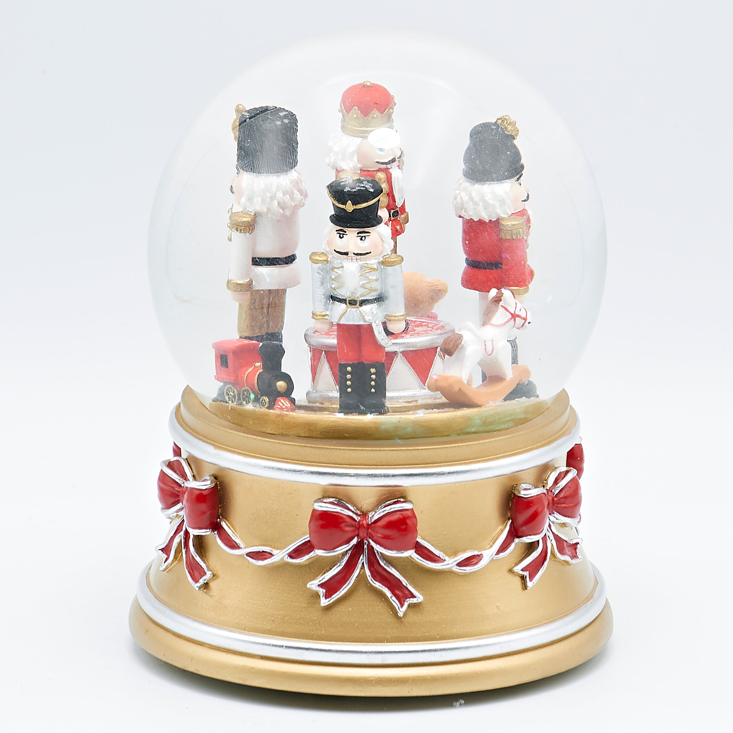 Glitterdome Musical Rotating Nutcrackers - "Let It Snow" Tune
