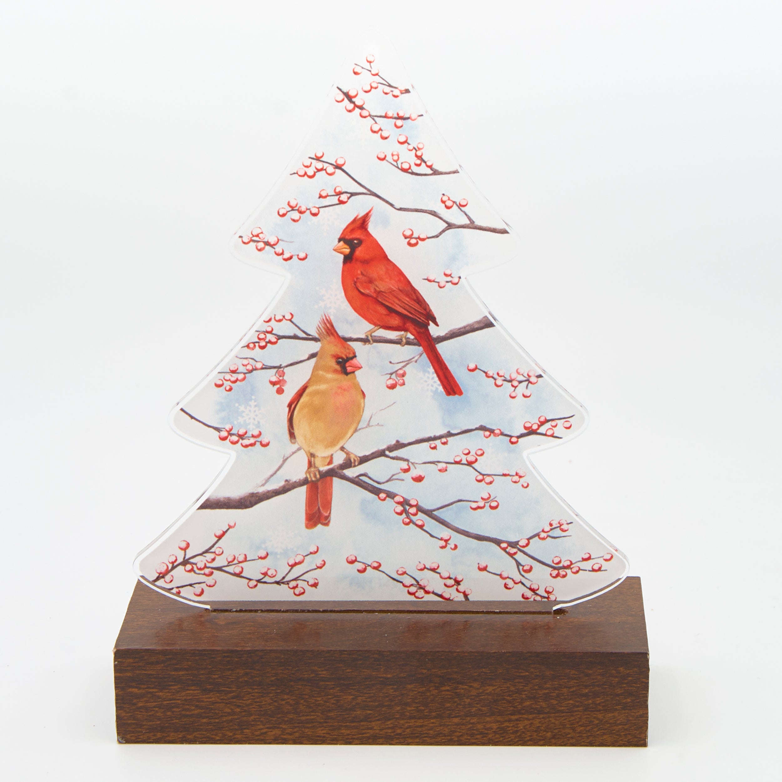 Lighted Berry Cardinal Tree