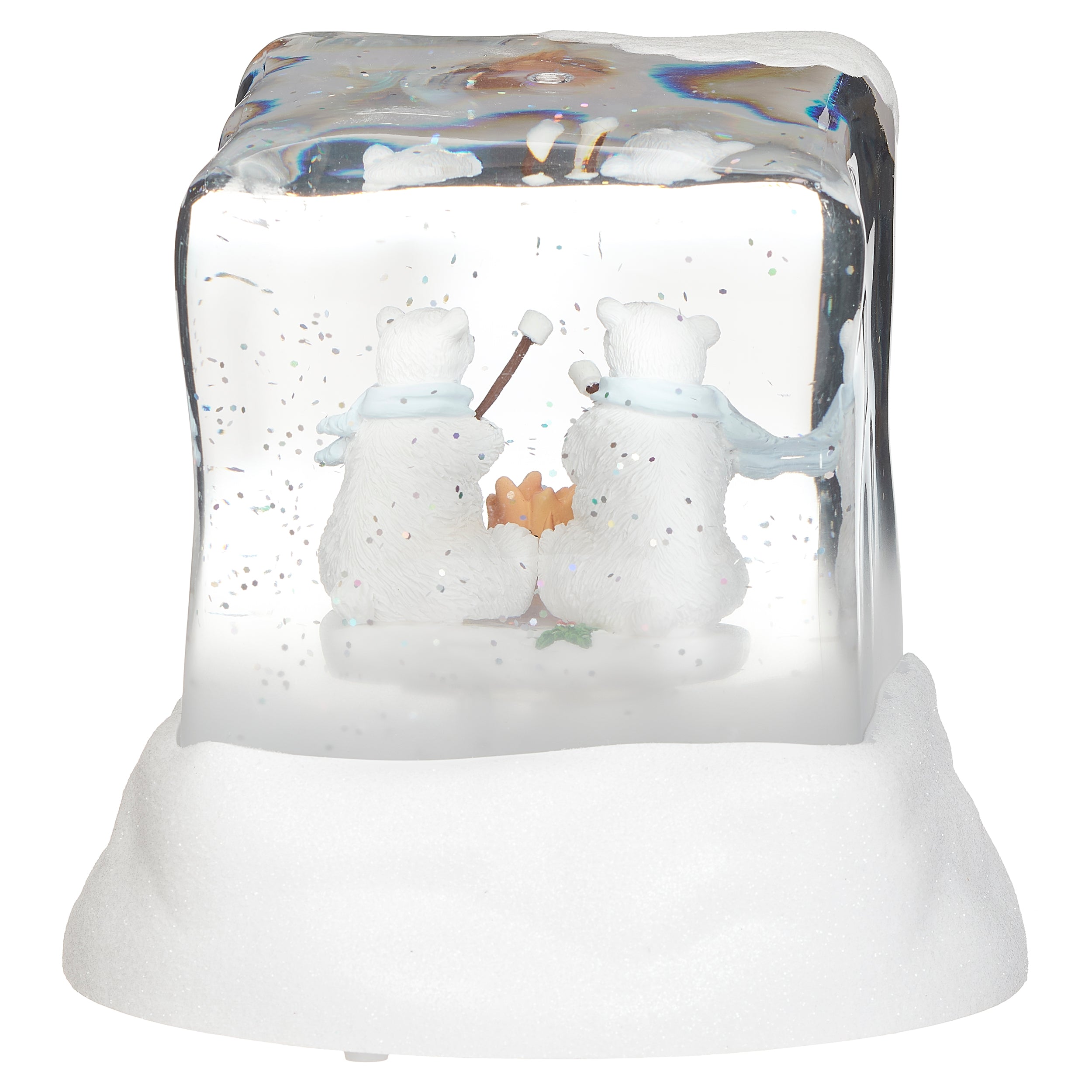 Confetti Lites Lighted Swirl Polar Bears Roasting Marshmallows