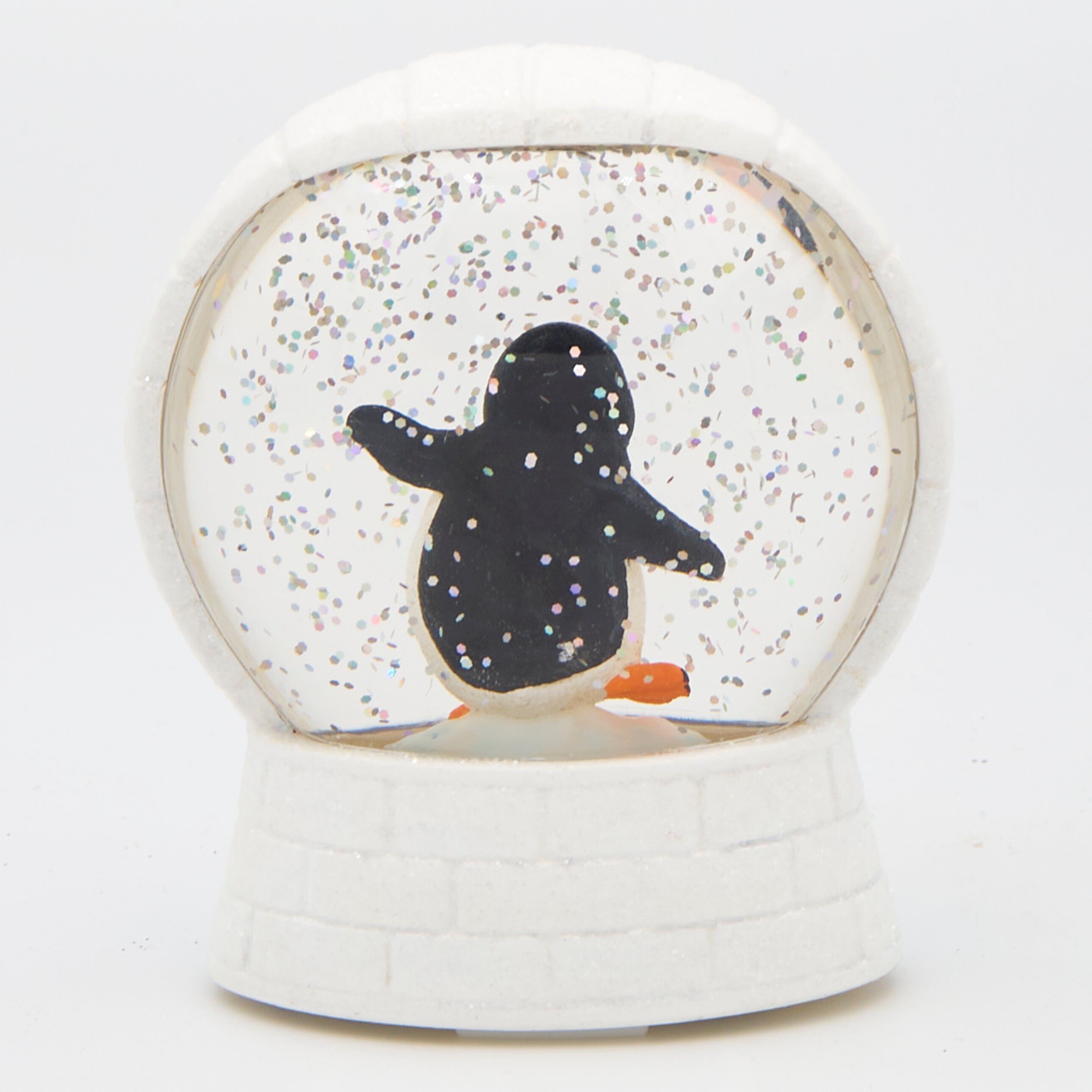 Glitterdome with a penguin inside
