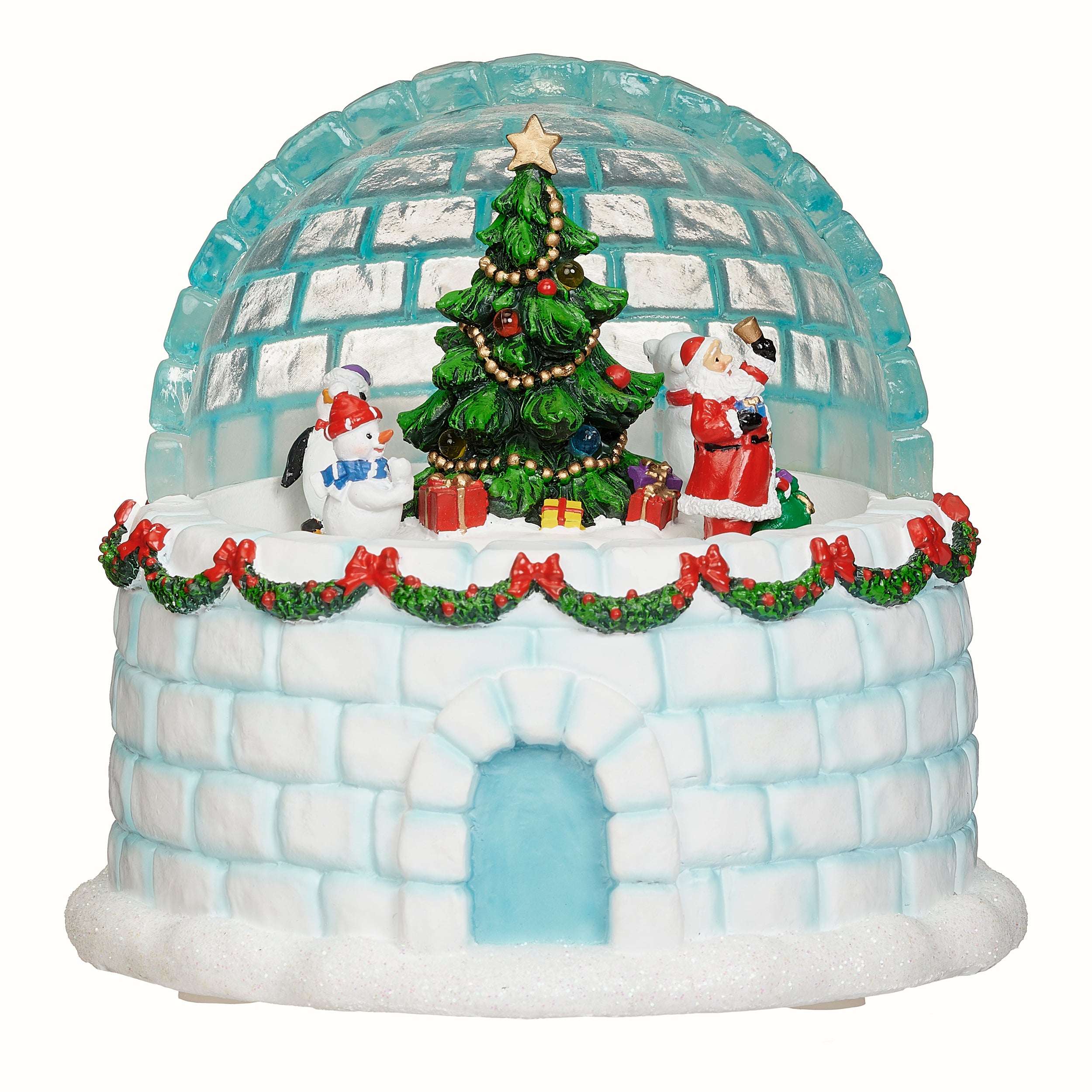 Lighted Musical Igloo with Rotating Holiday Characters