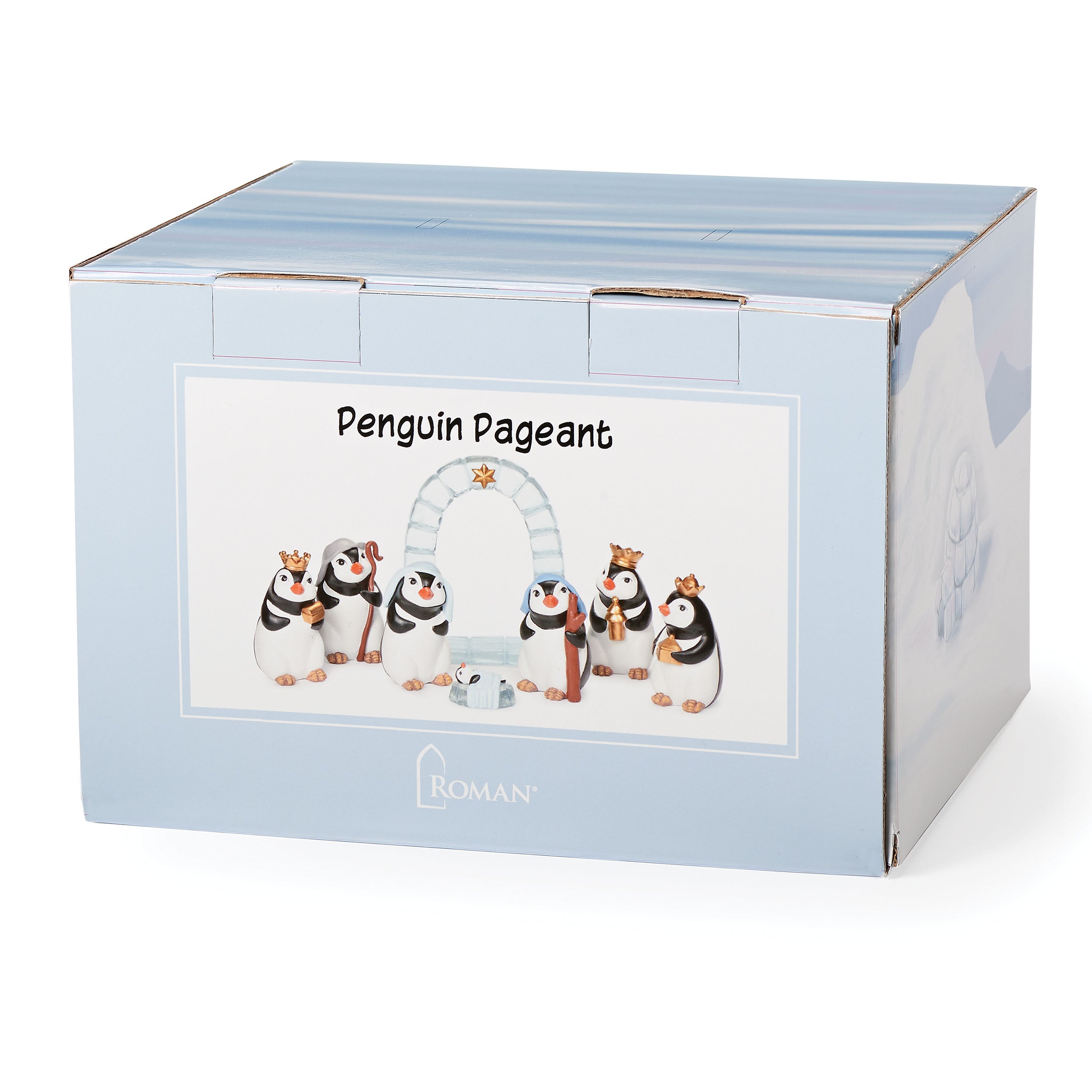 Penguin Nativity Set retail gift box packaging