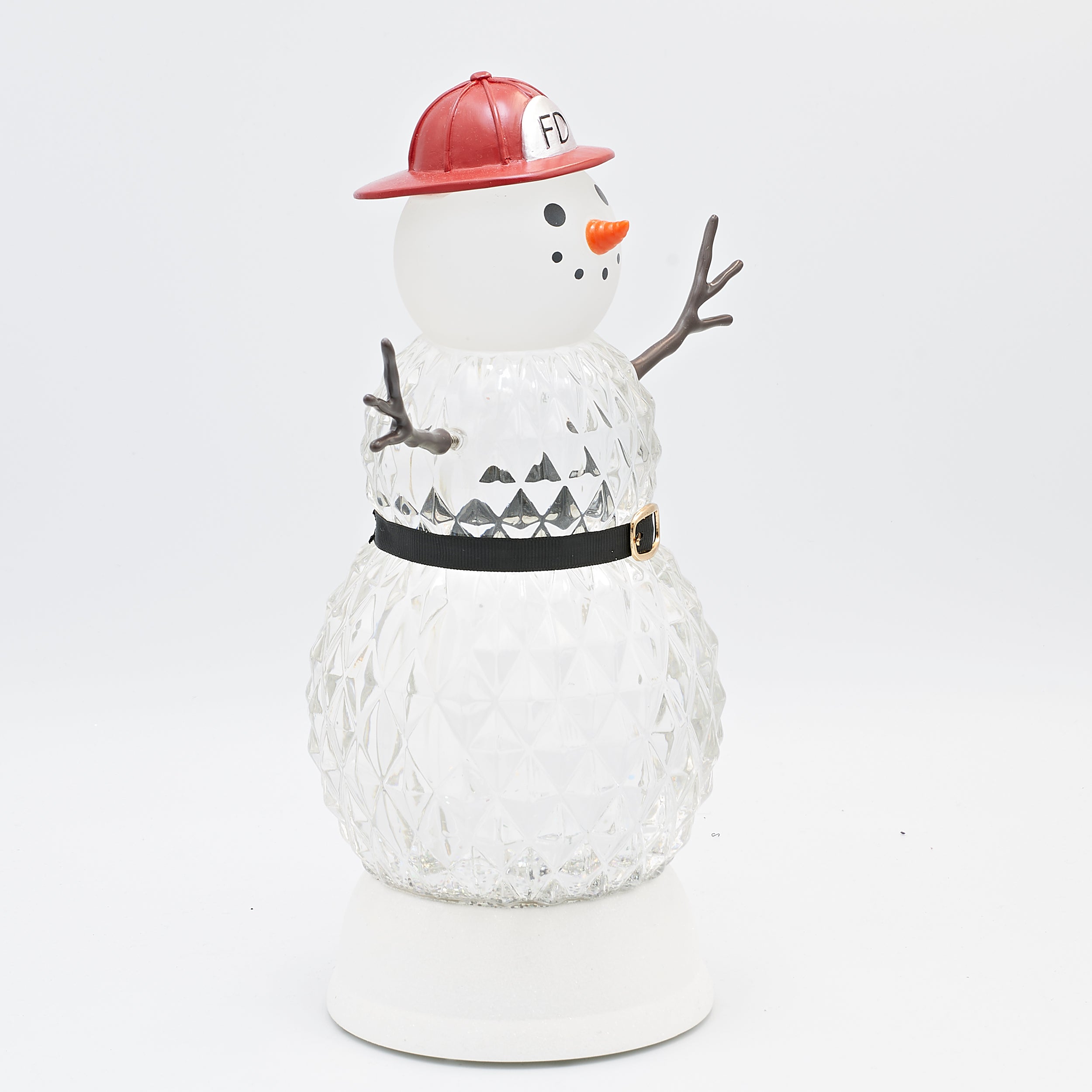 Confetti Lites Lighted Swirl Fireman Snowman