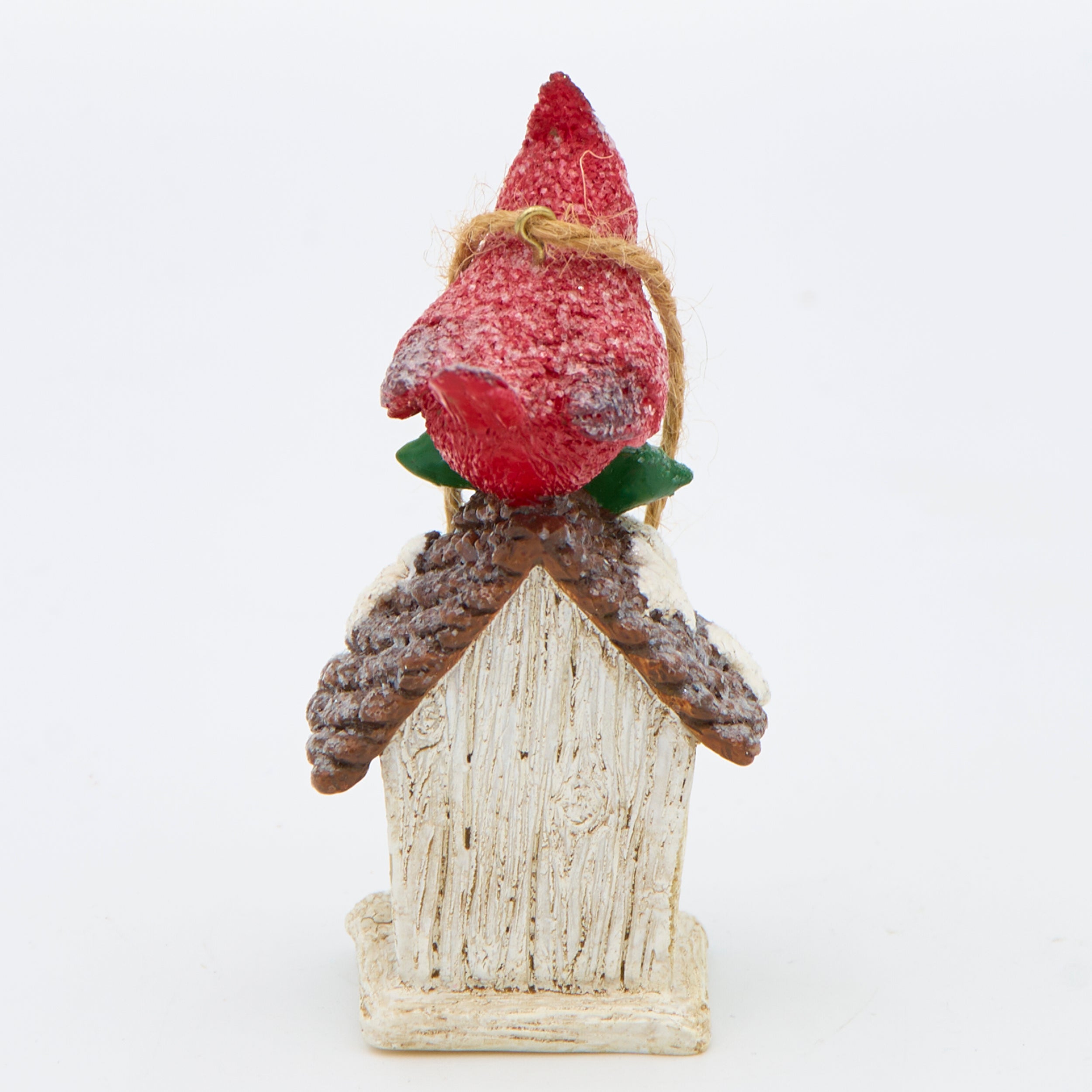 Cardinal on Birdhouse Ornament