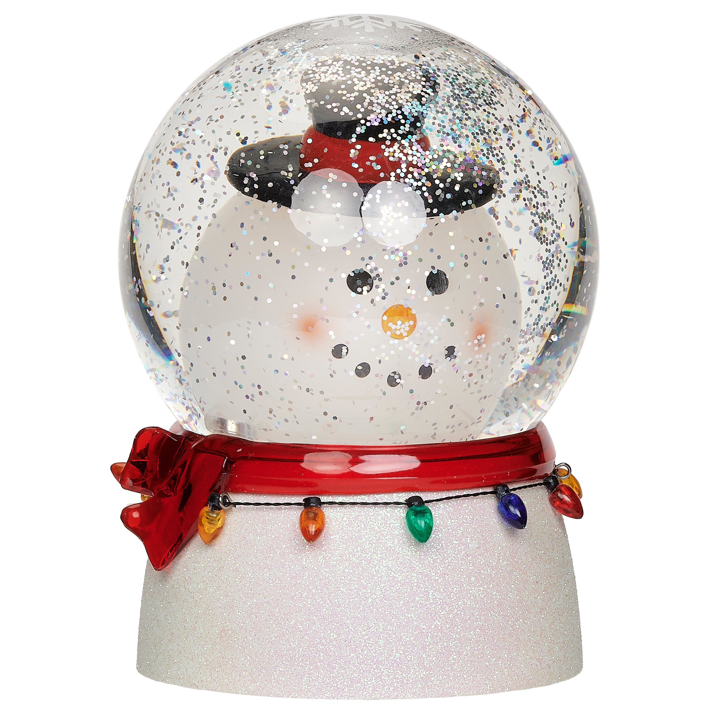 Confetti Lites Lighted Swirl Snowman Bobble Head