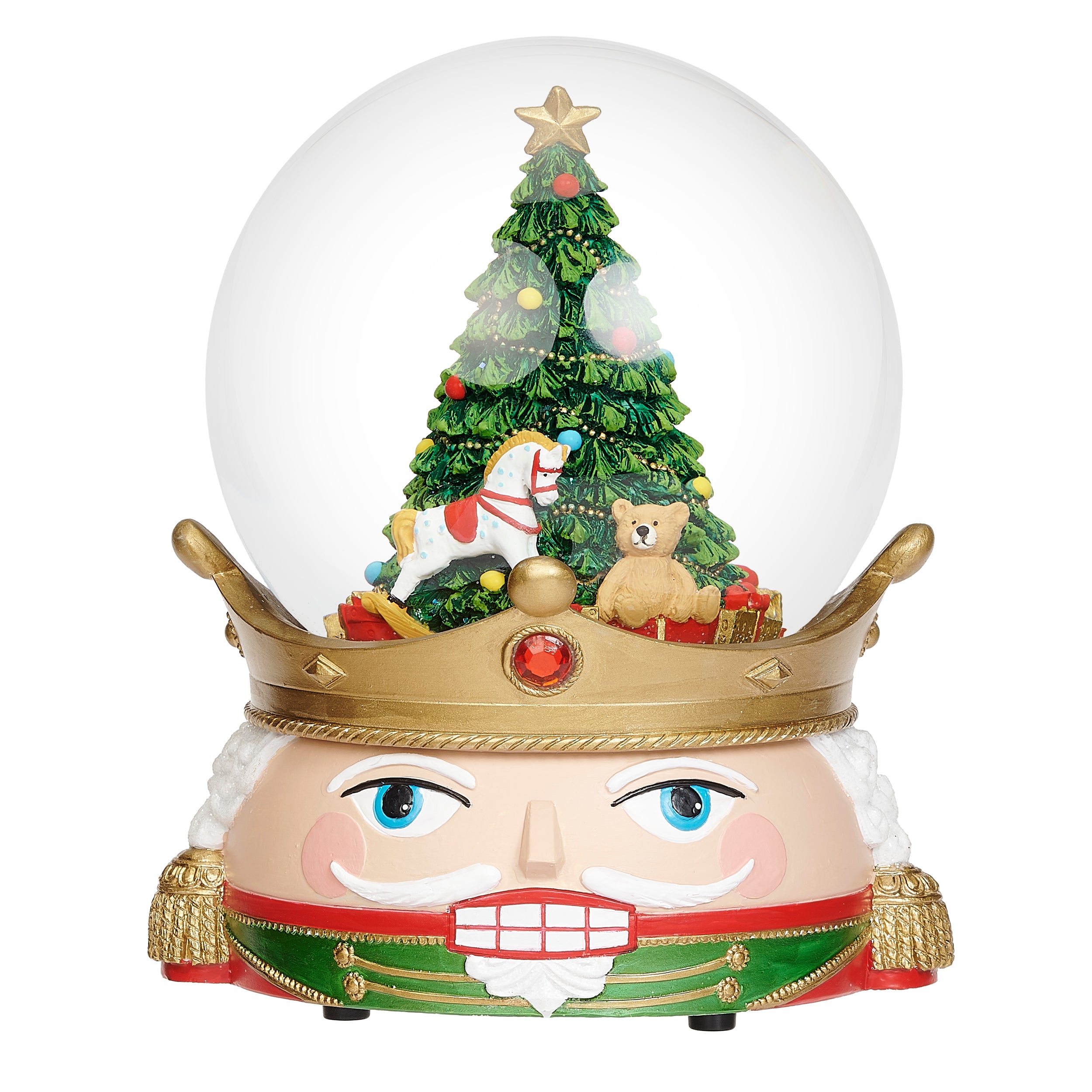 Glitterdome Musical Nutcracker Head – "The Nutcracker Suite" Tune
