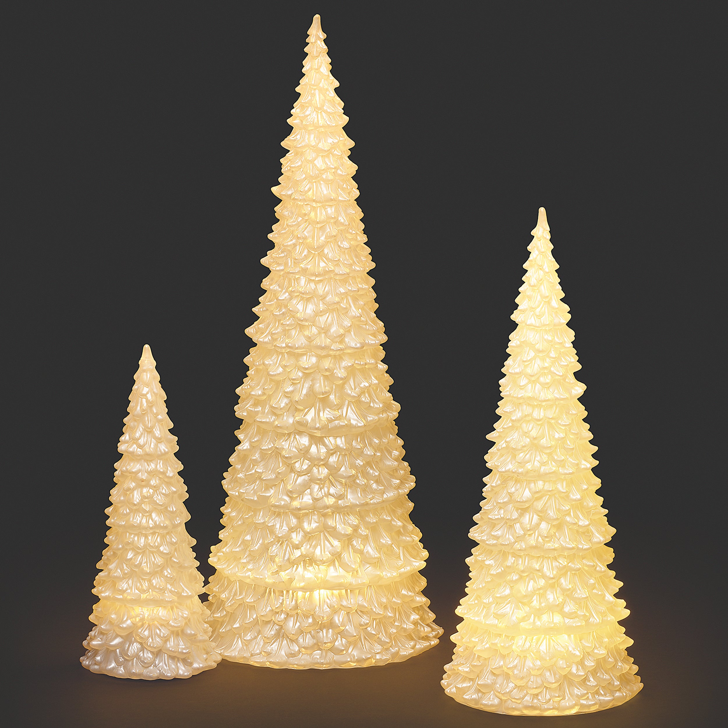 Lighted Pearlized Tree Set