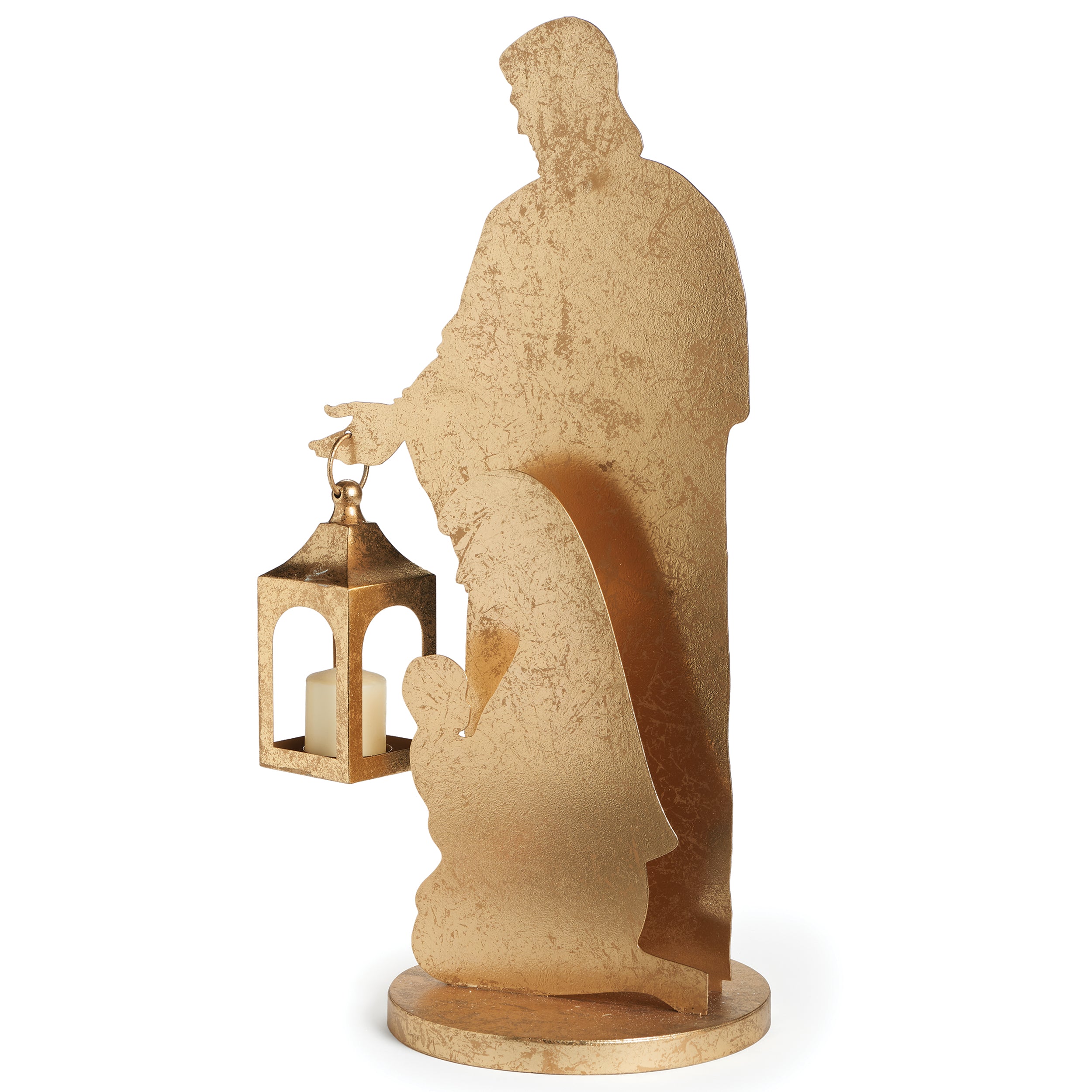 Gold Holy Family Silhouette with Lantern