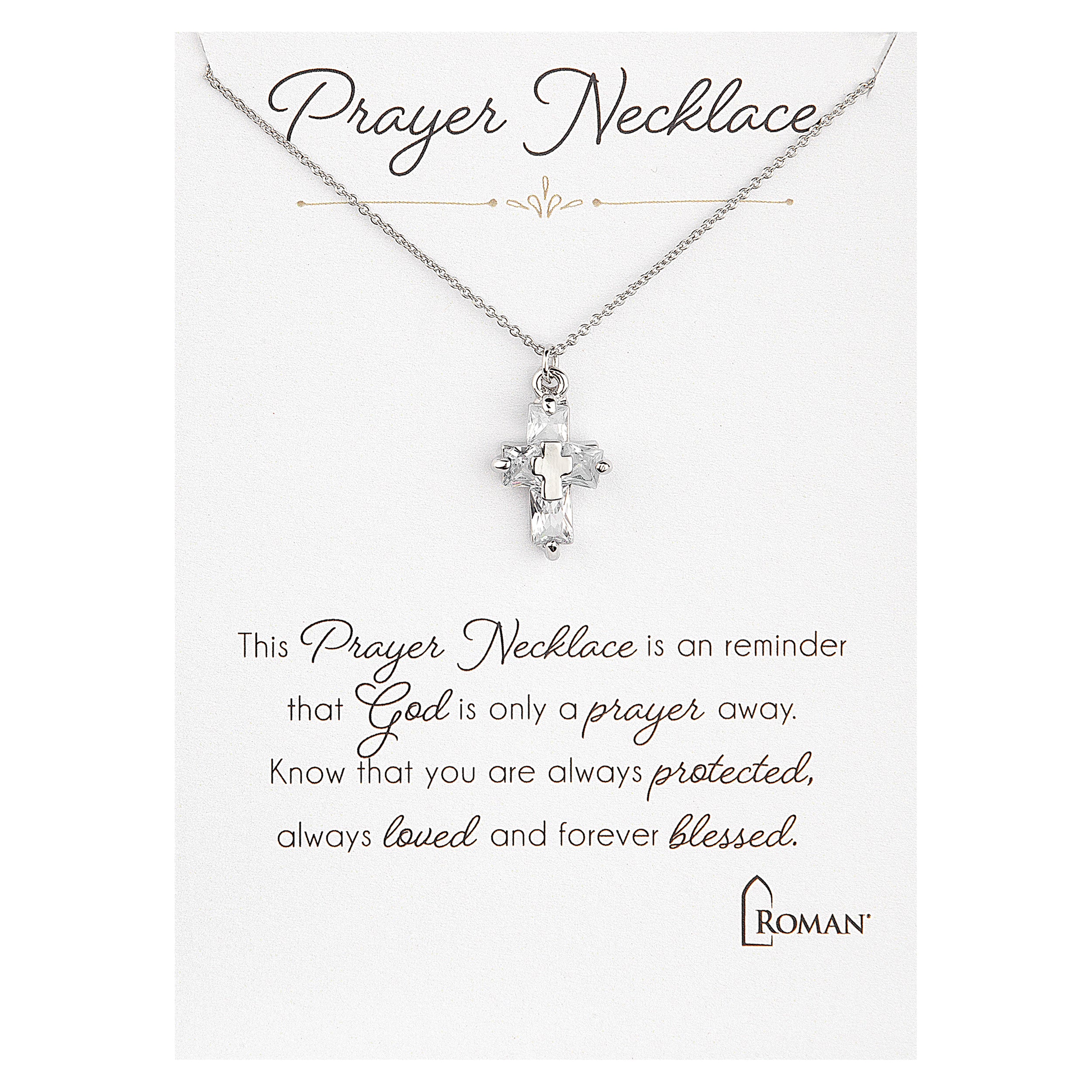 Crystal Cross Prayer Necklace