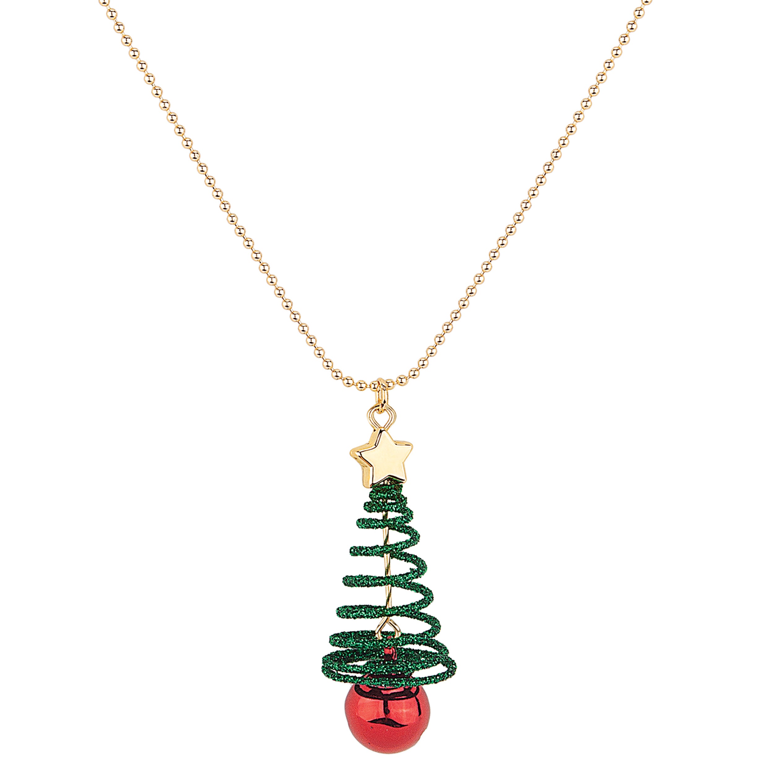 Sparkling Jingle Bell Tree Necklace