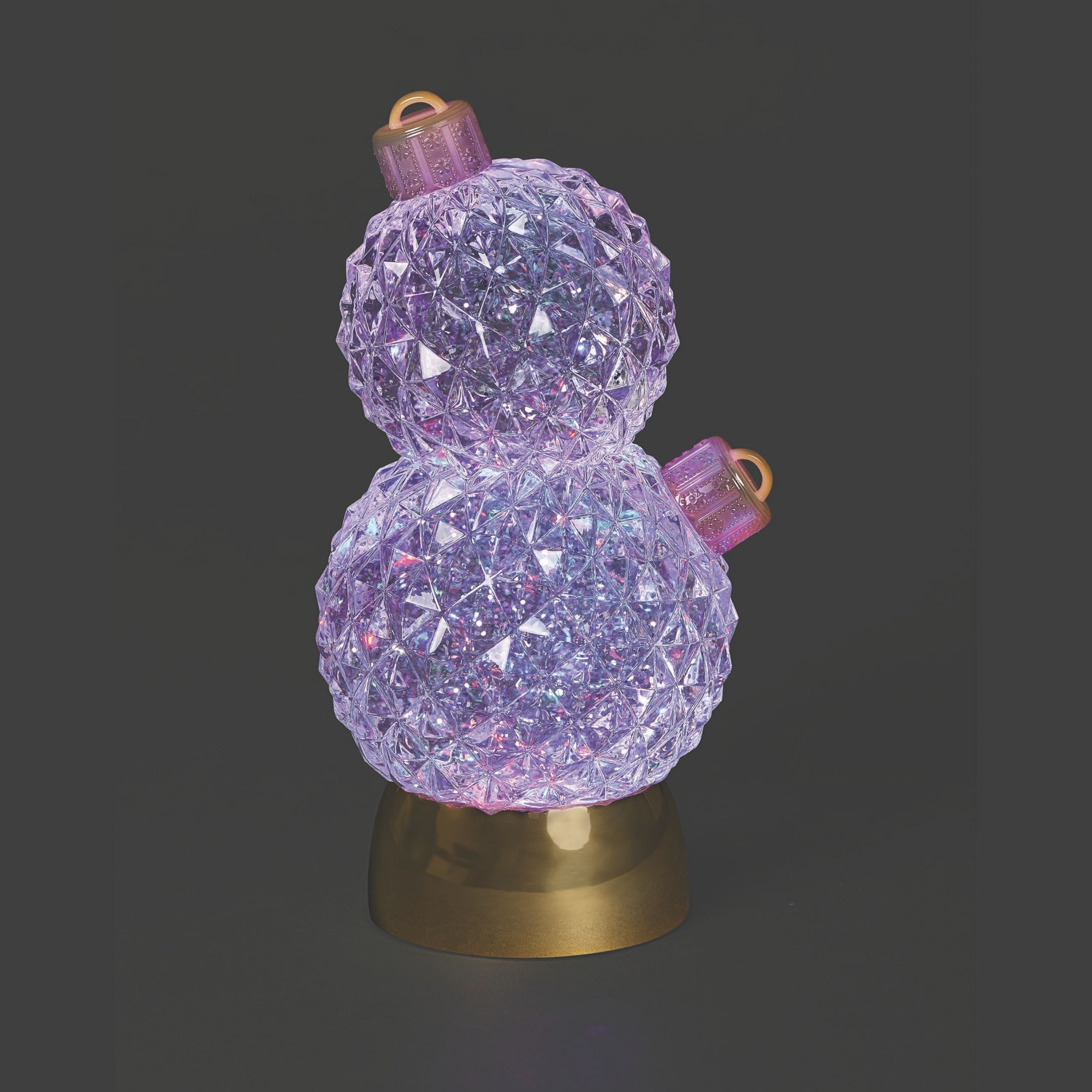 Confetti Lites Lighted Swirl Faceted Ornament Figure with Gold Base