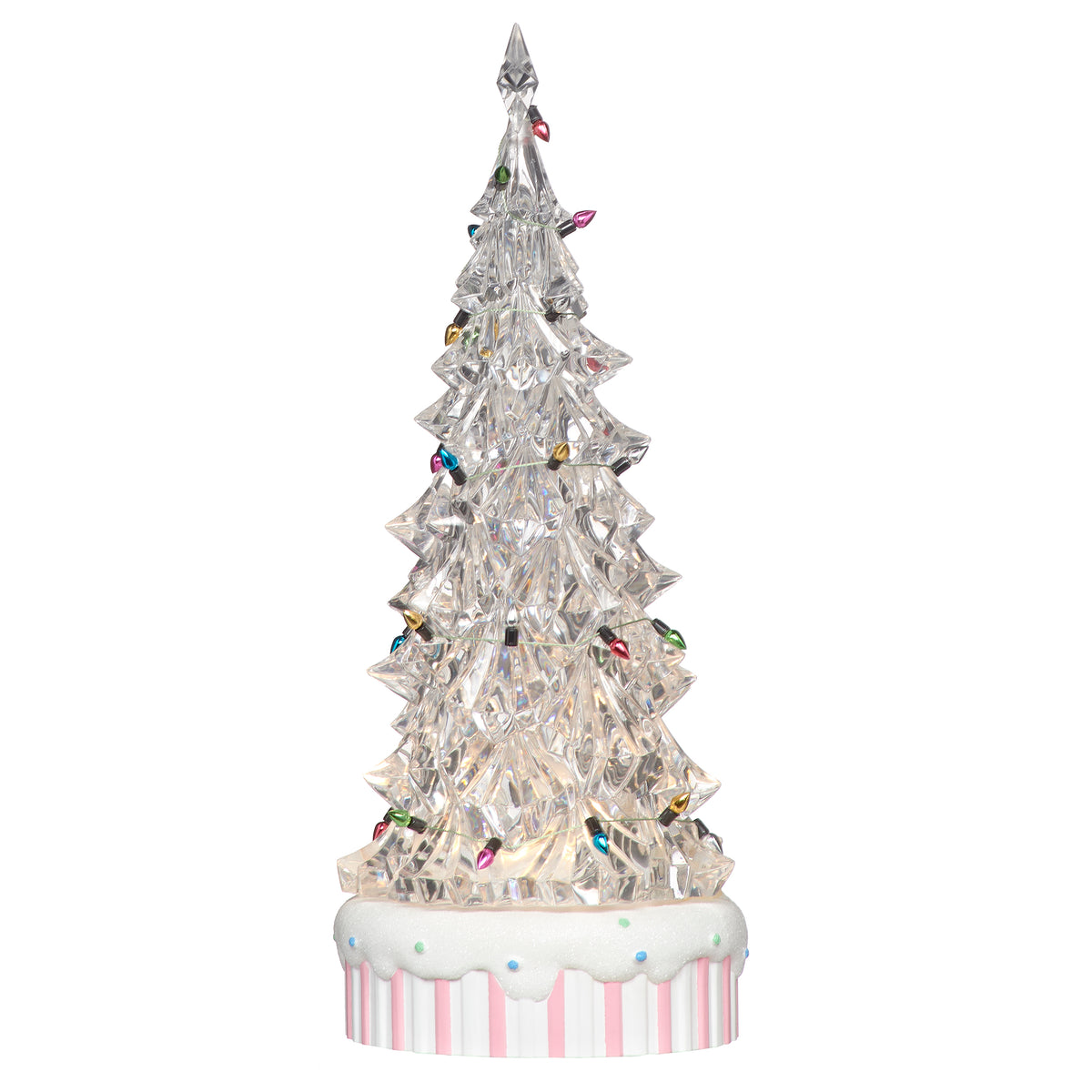 Gingerbread Lighted Rotating Tree with Cupcake Base