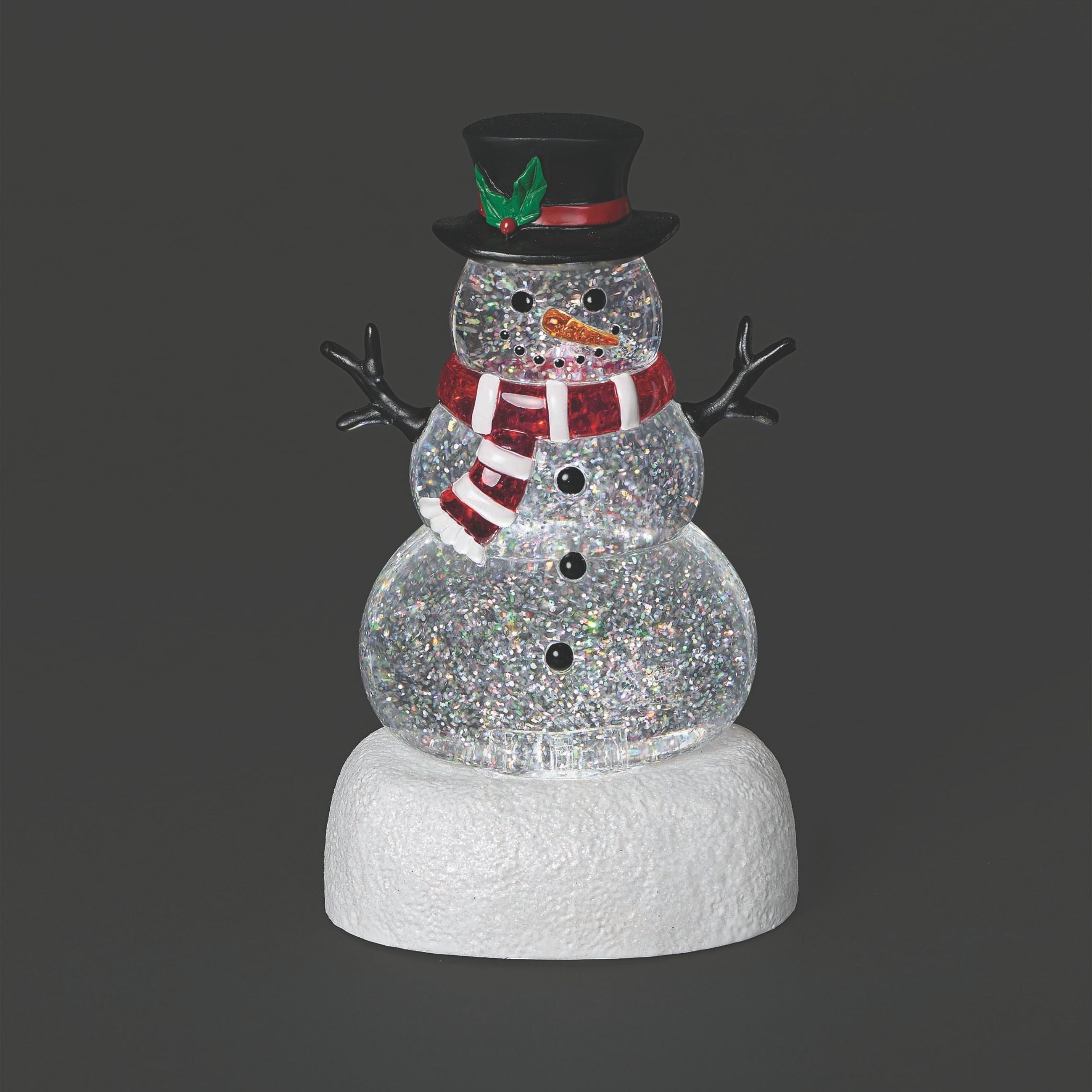 Confetti Lites Lighted Swirl Snowman on Snow Base
