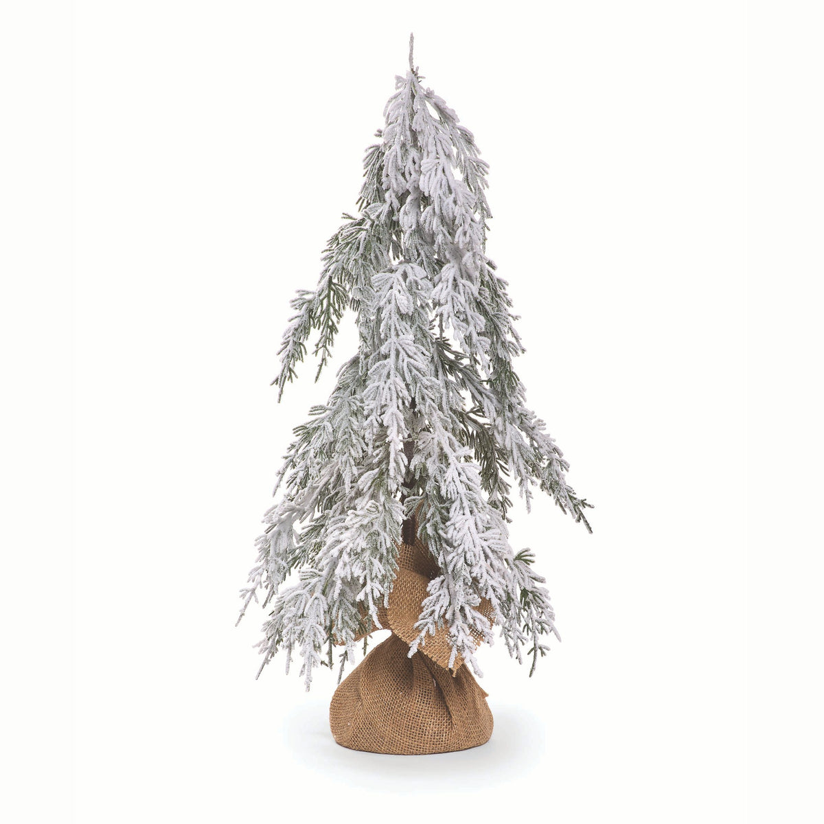 Snowy Cypress Tree W/Burlap Base