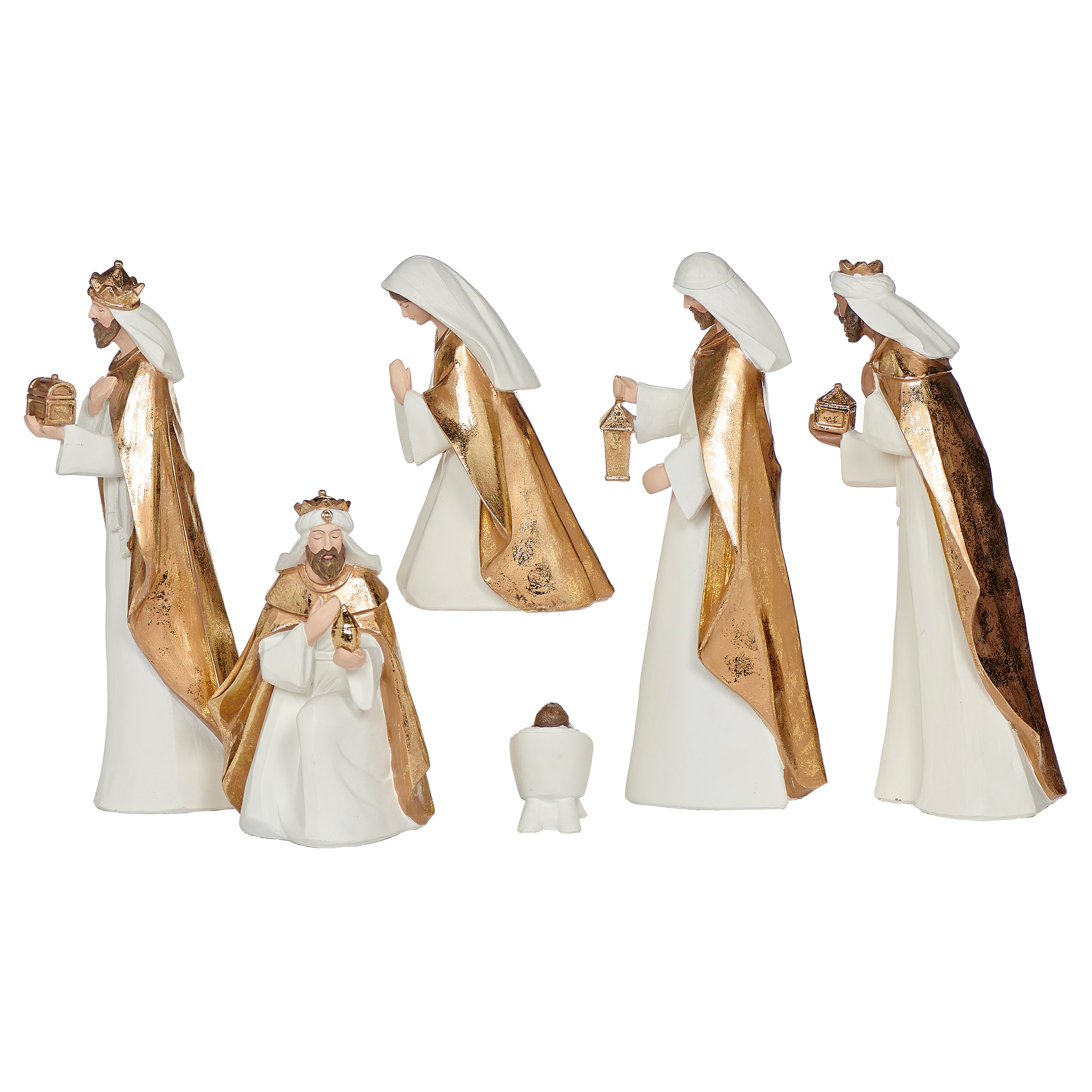 Nativity Gold & White Set