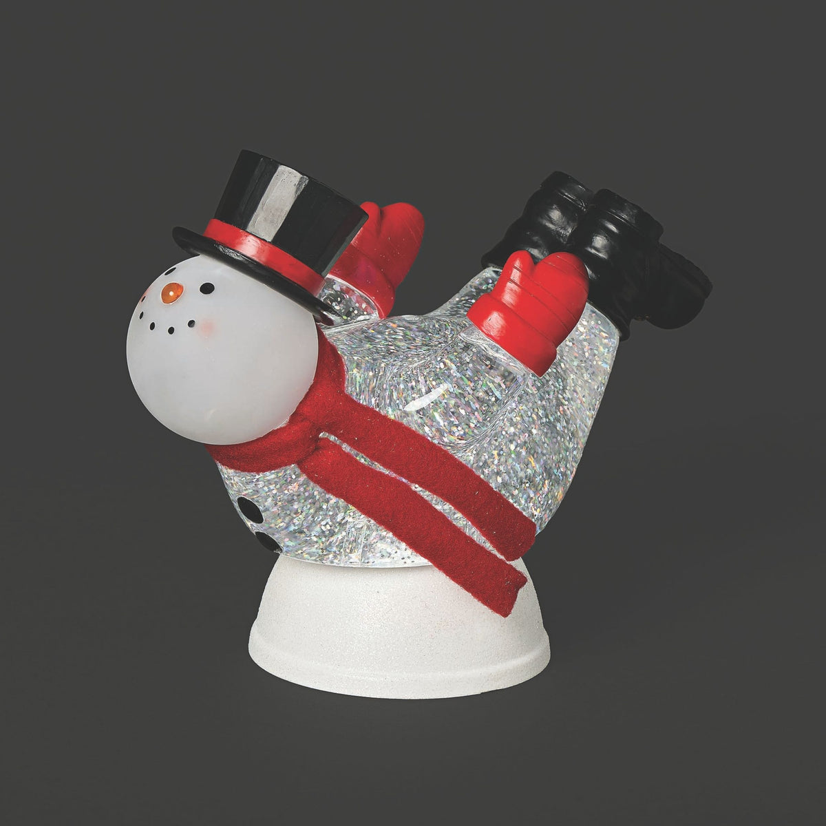 Confetti Lites Lighted Swirl Snowman Flying on Belly